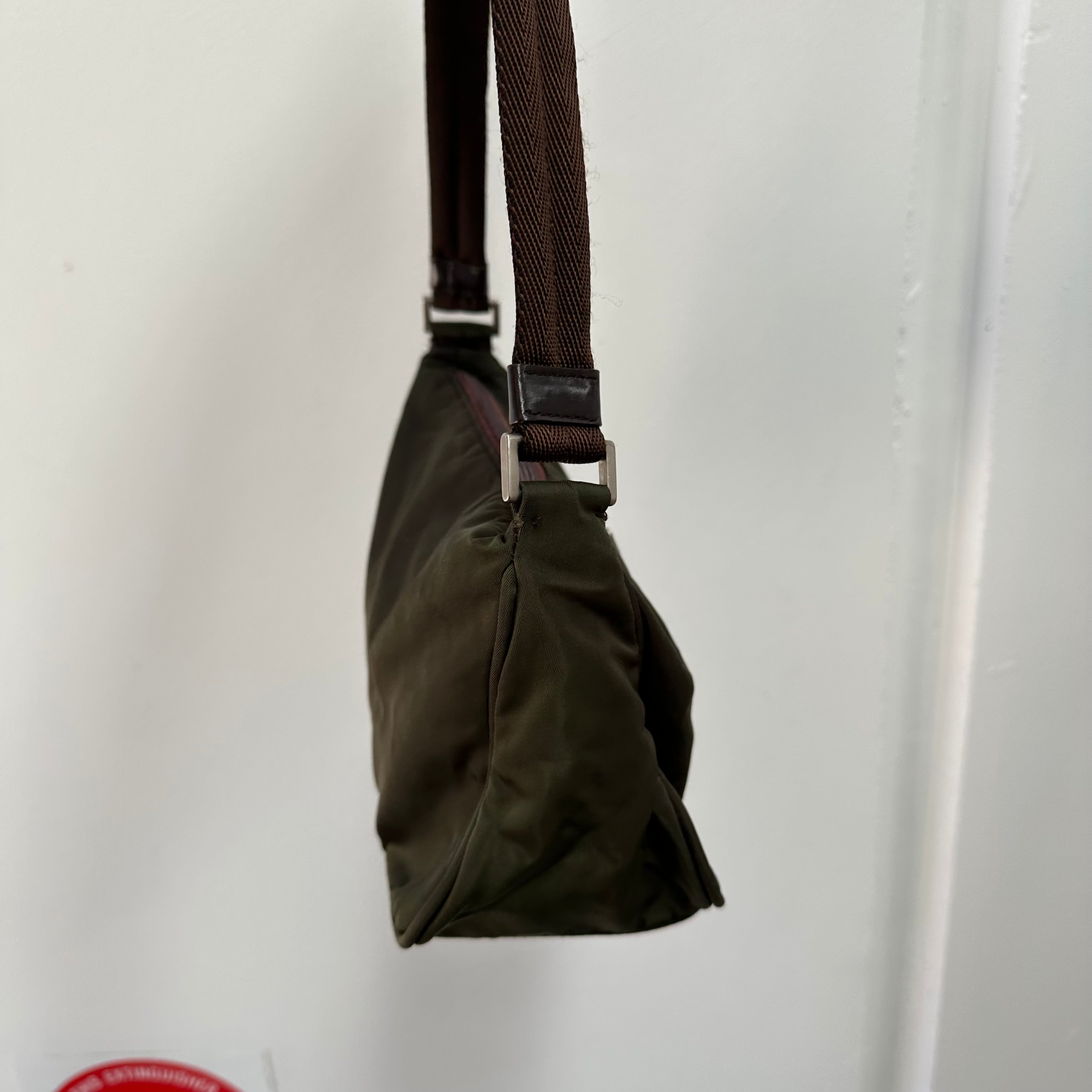 Prada Nylon Shoulder Bag Green