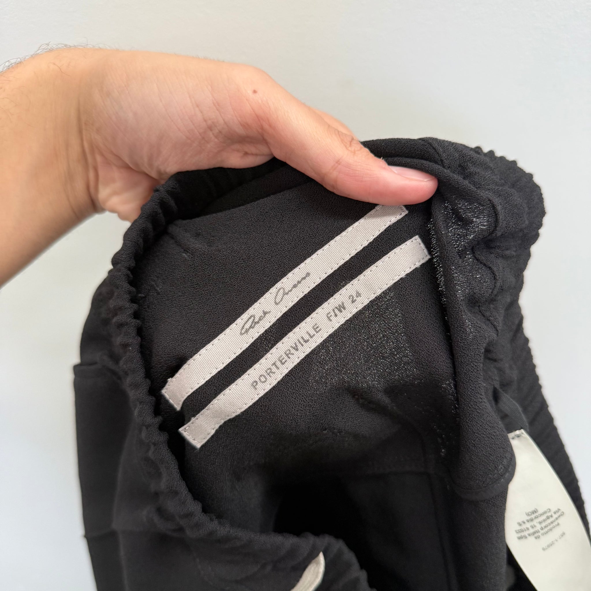 Rick Owens FW24 Drawstring Wool Pants (Size 46)