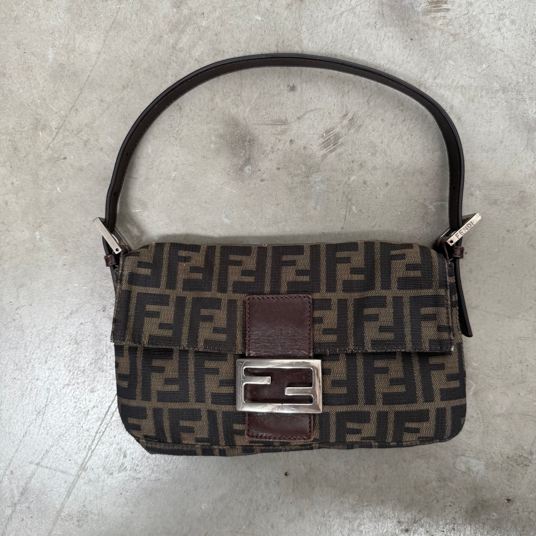 Fendi Zucca Print Baguette Bag