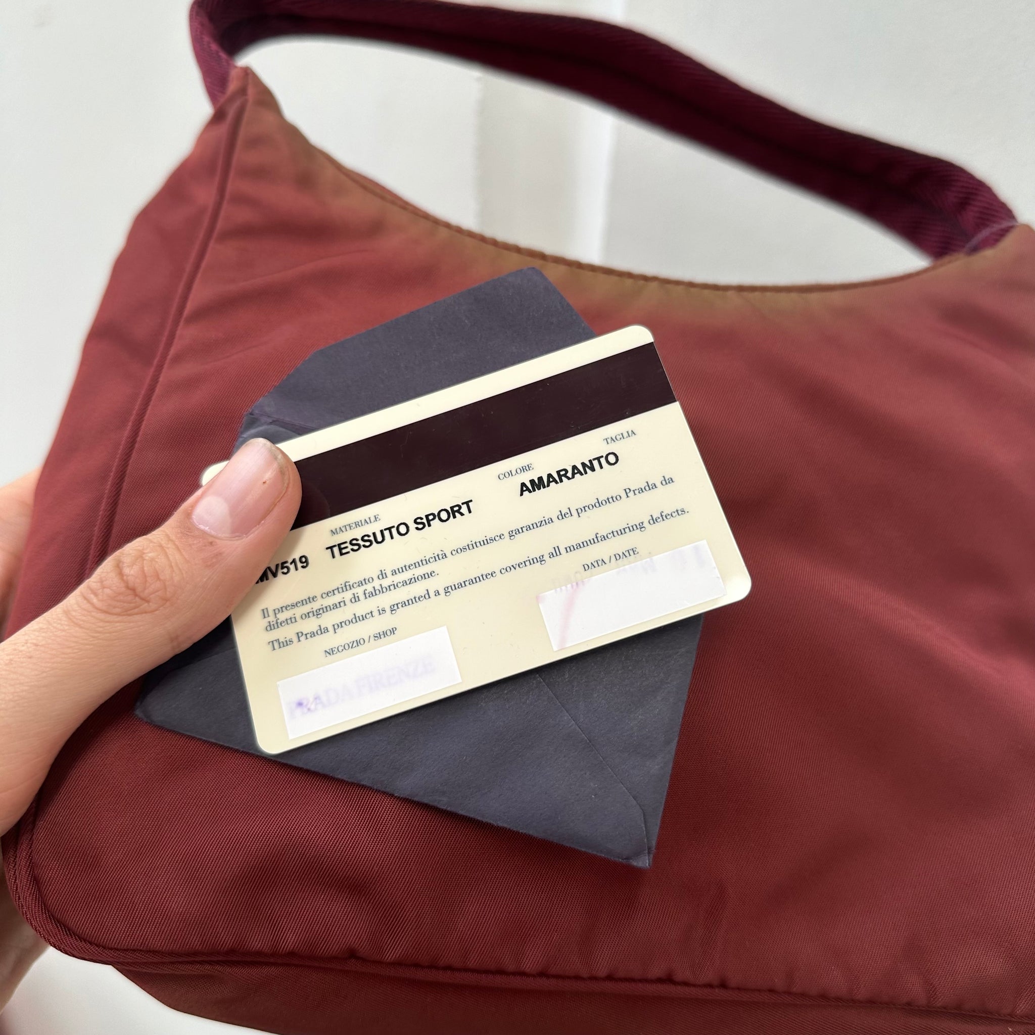 Prada Red Vintage Nylon Hobo Bag