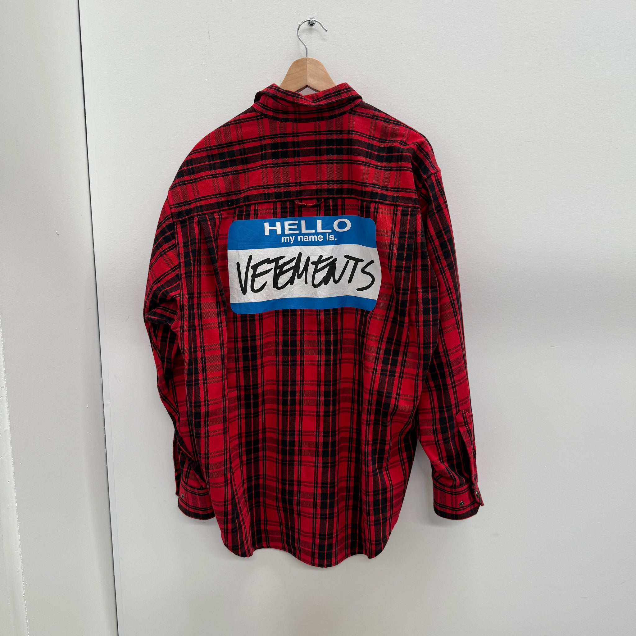 Vetements SS22 "My Name is" Flannel Shirt (fits XL+)