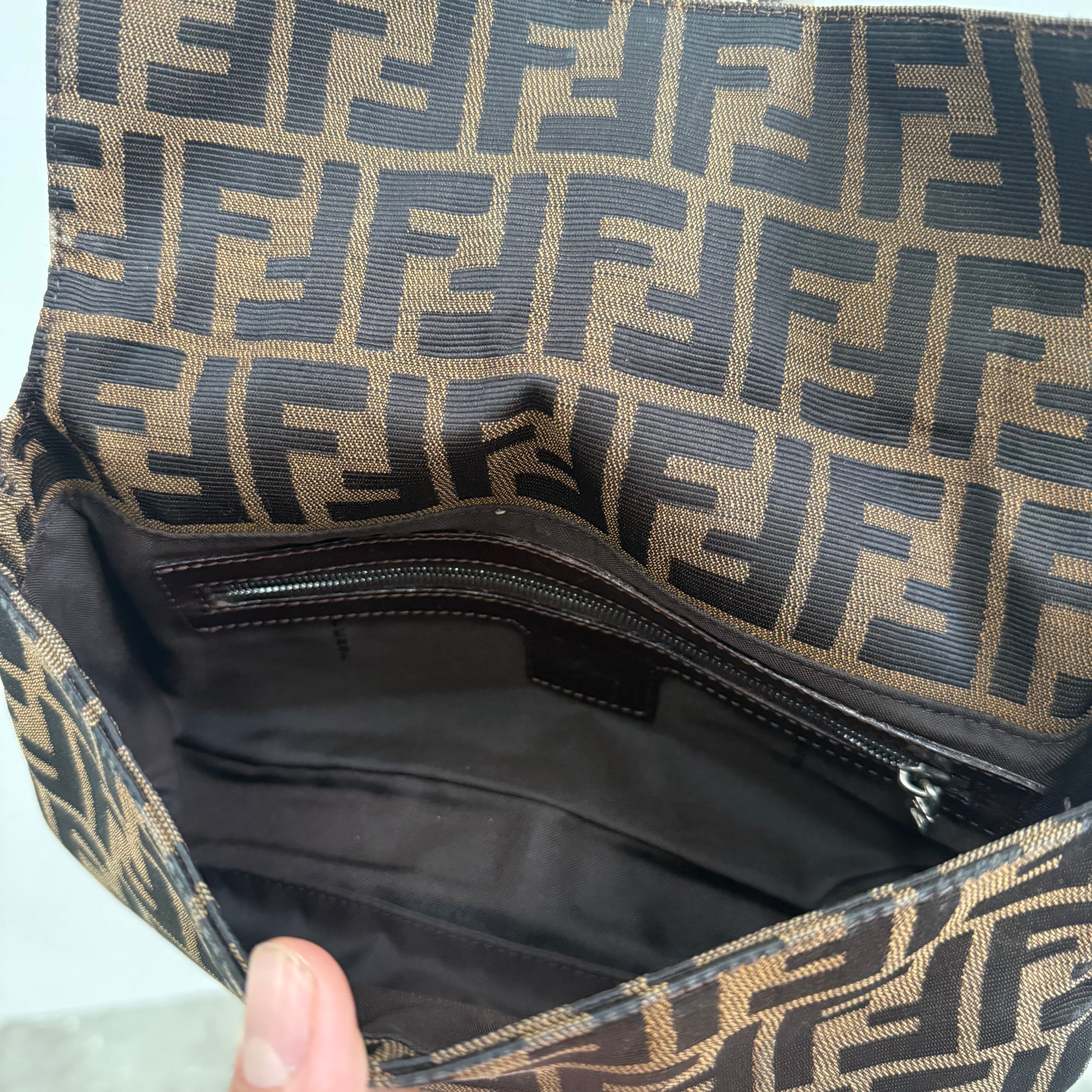 Fendi Zucca Print Baguette Bag