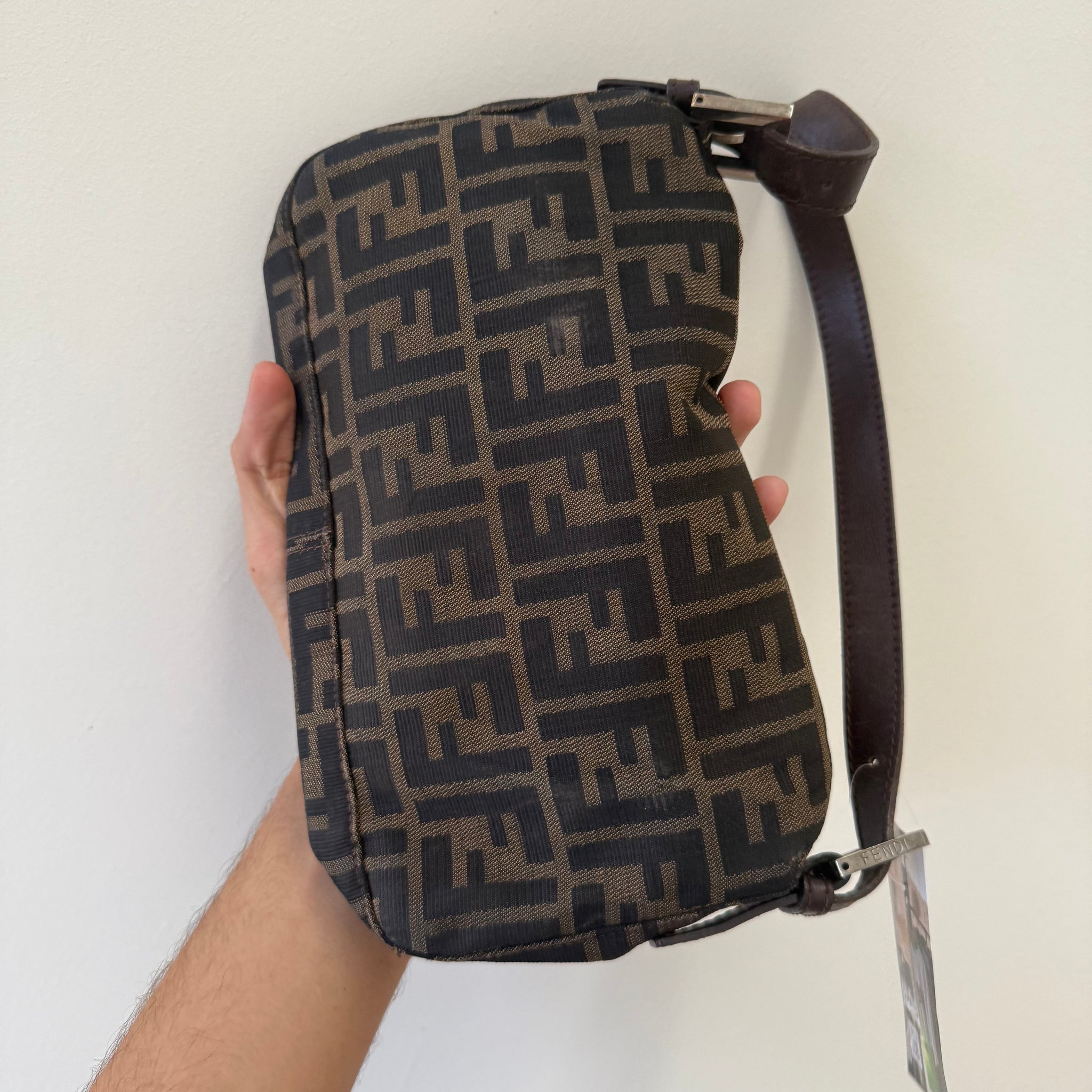 Fendi Zucca Print Baguette Bag