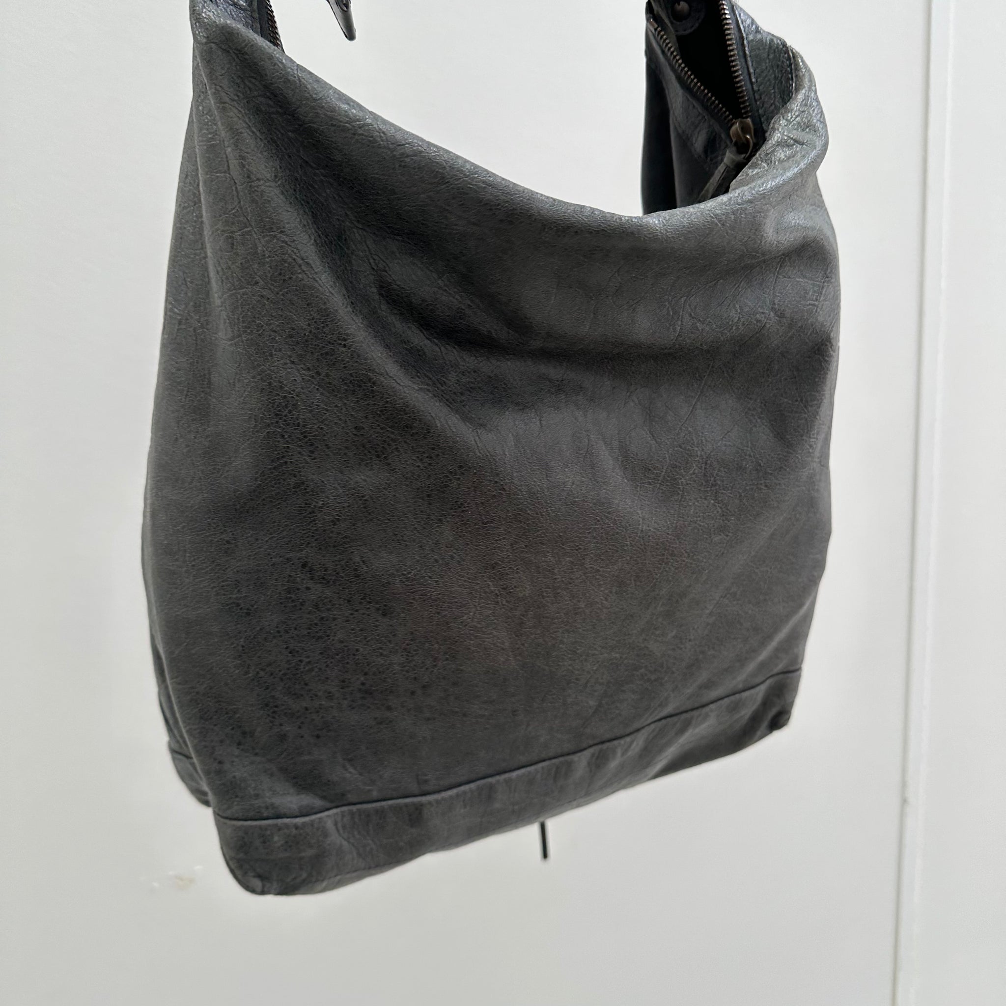 Balenciaga The Day Editors Shoulder Bag Grey