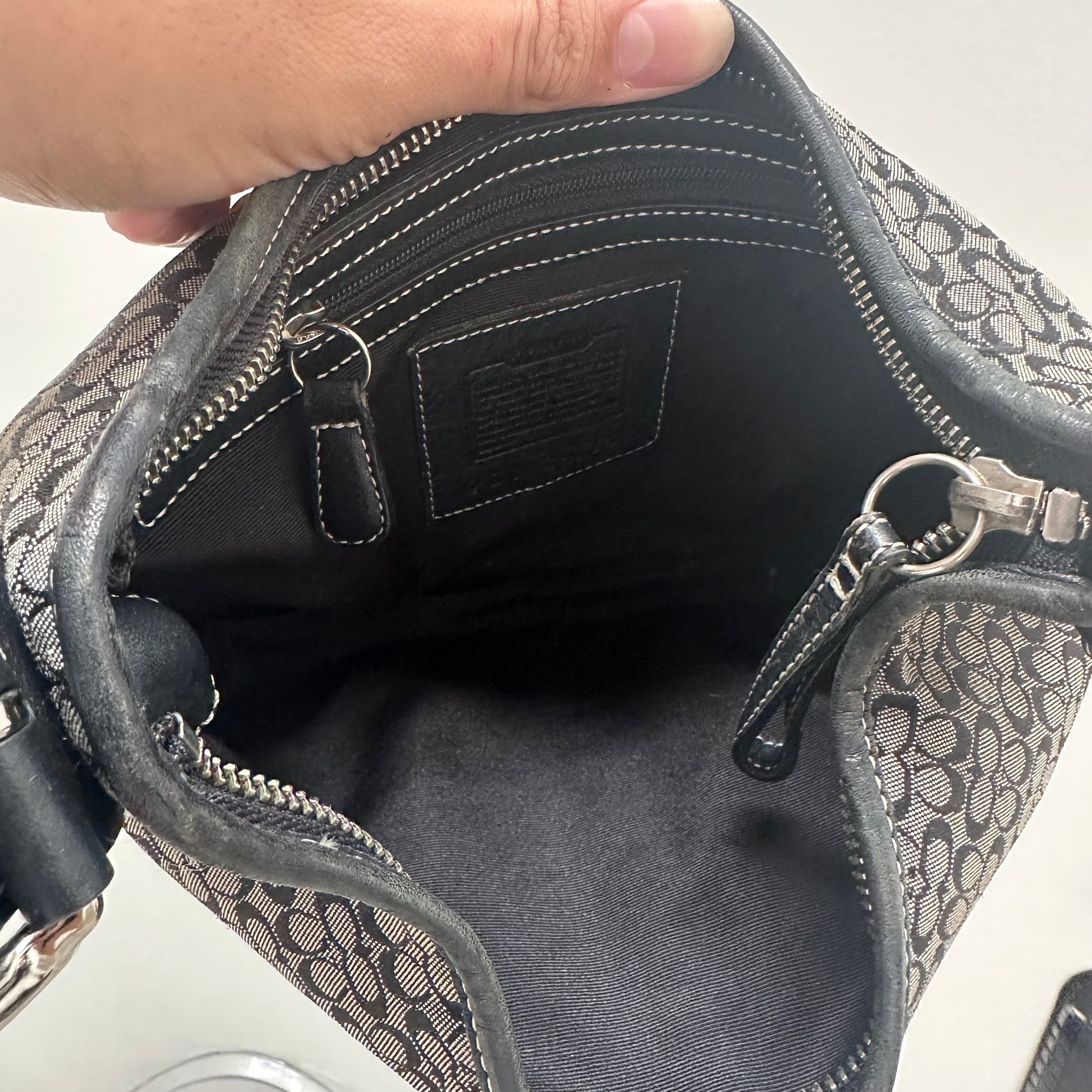 Coach Logo Print Shoulder Bag