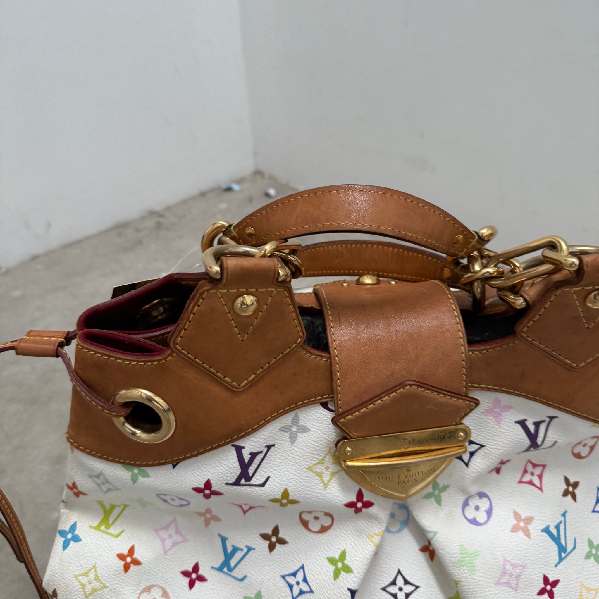 Louis Vuitton Takashi Murakami Ursula Hand Bag White