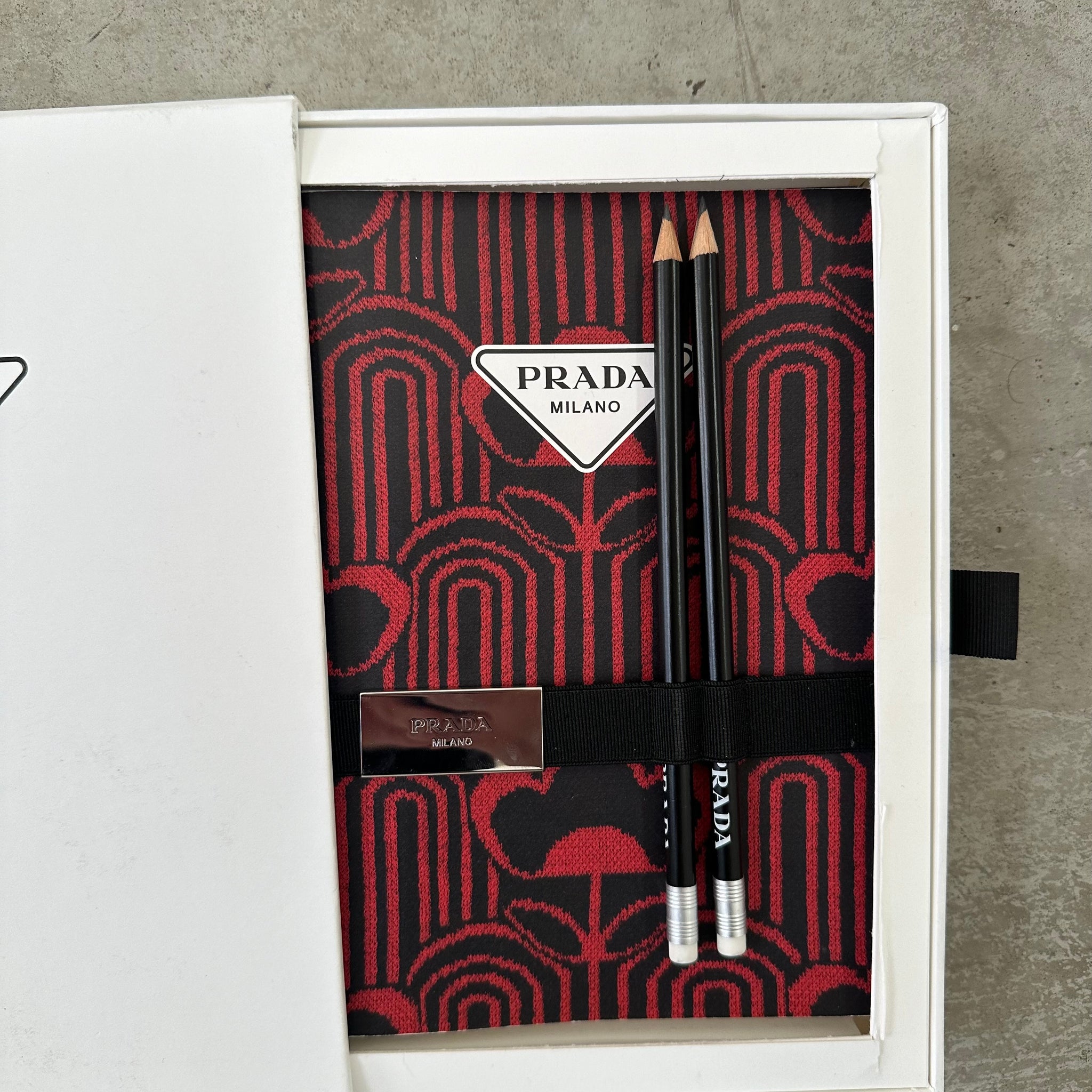 Prada Notebook Set of 3 Pencil Set