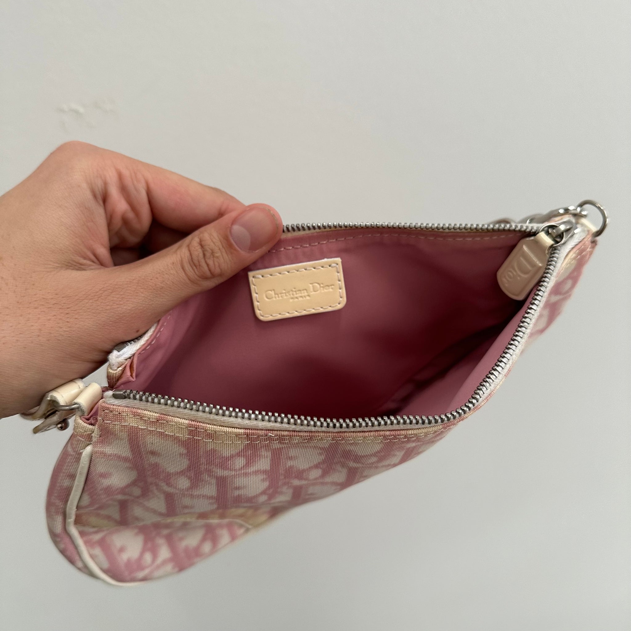 Dior Pink Trotter Saddle Bag