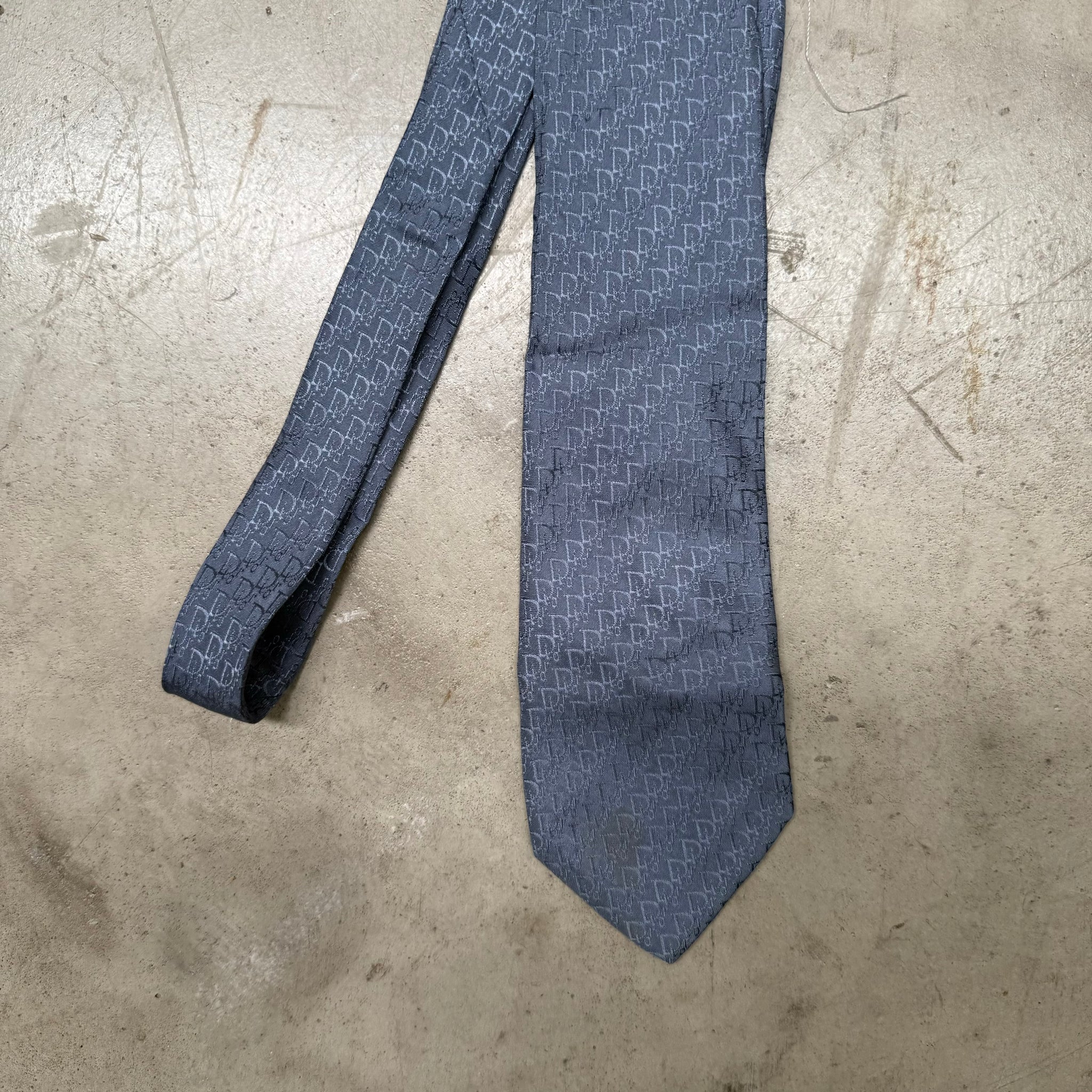 Dior Trotter Monogram Tie Blue