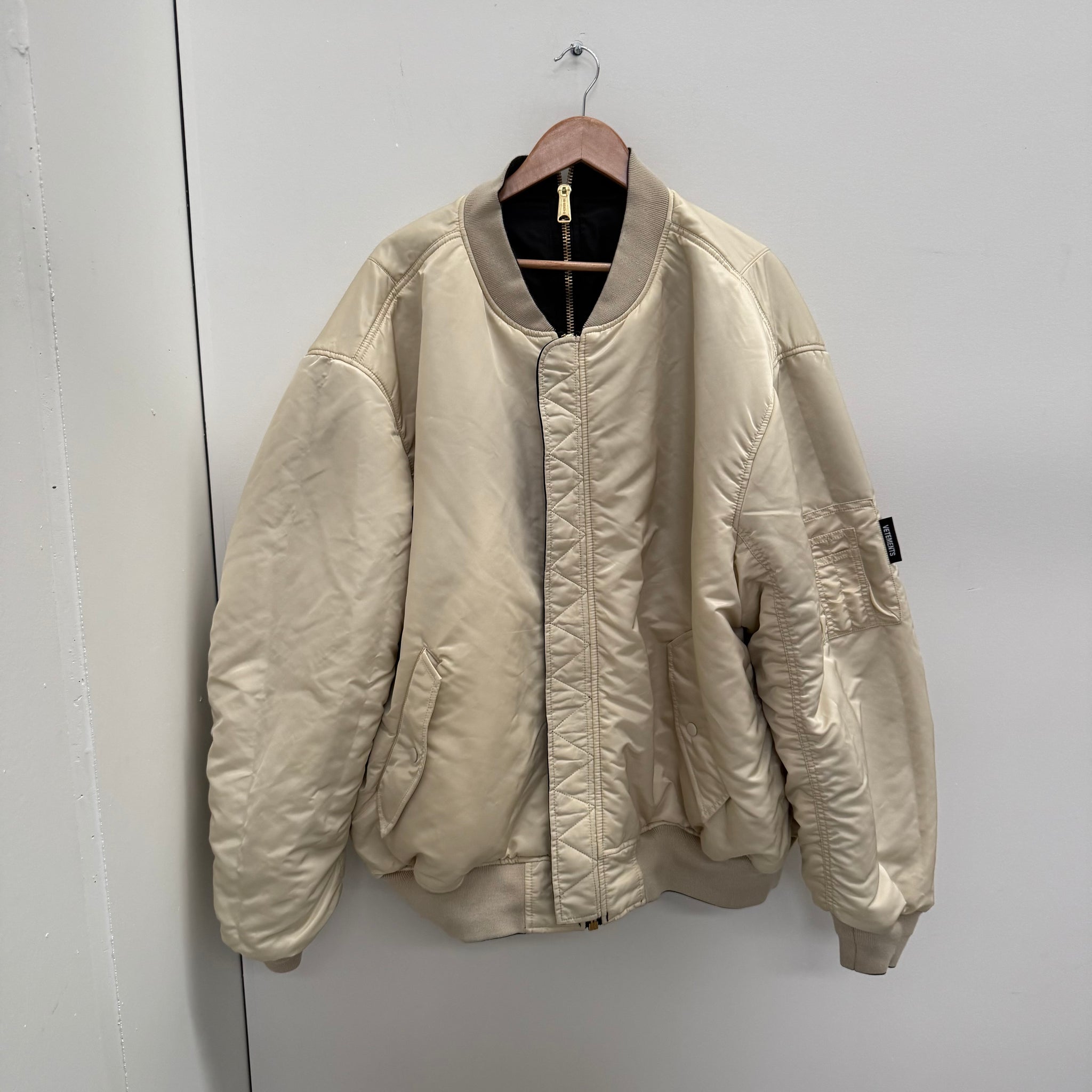 Vetements Full Zip Reversible Bomber Jacket (Size S)
