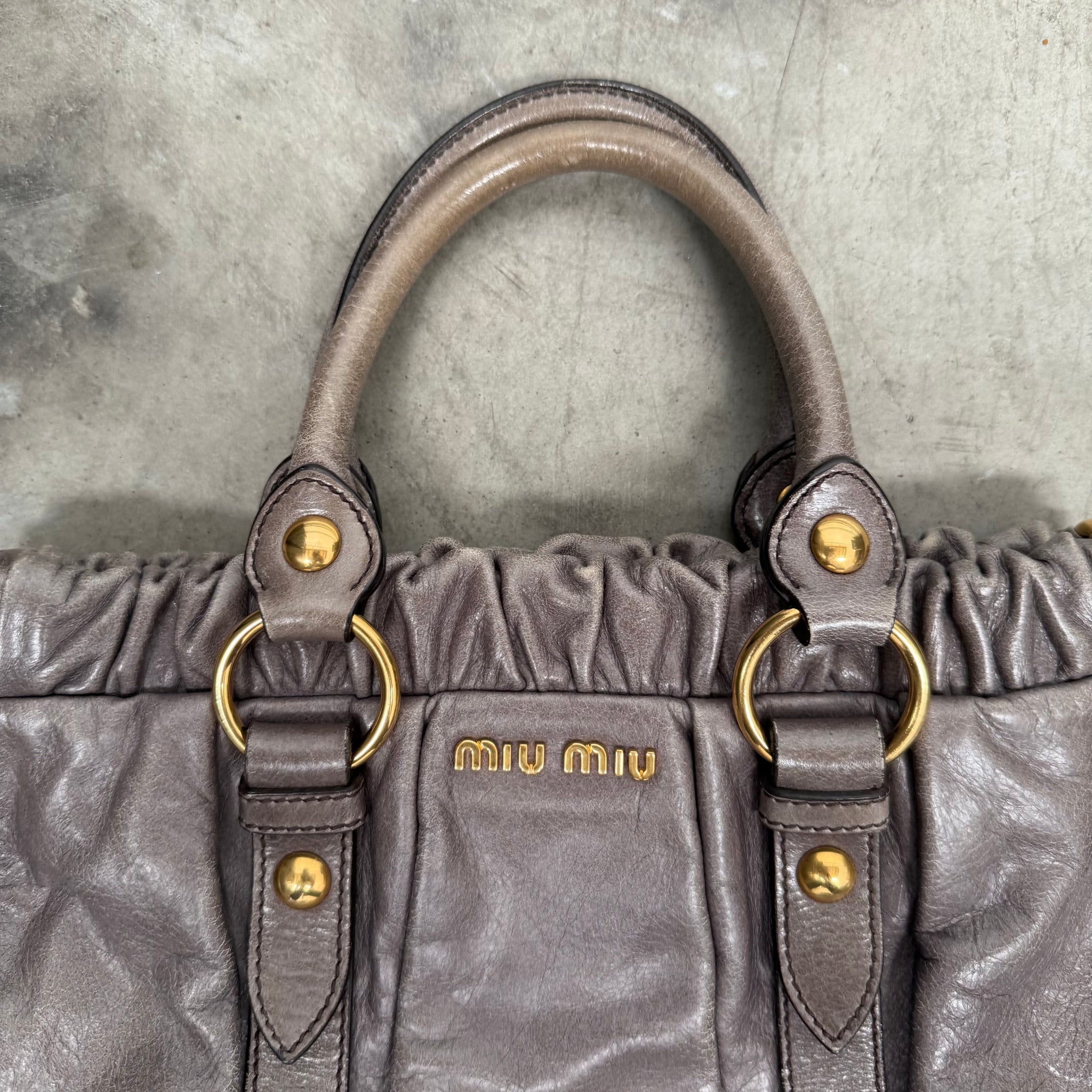 Miu Miu Vitello Leather Hand Bag