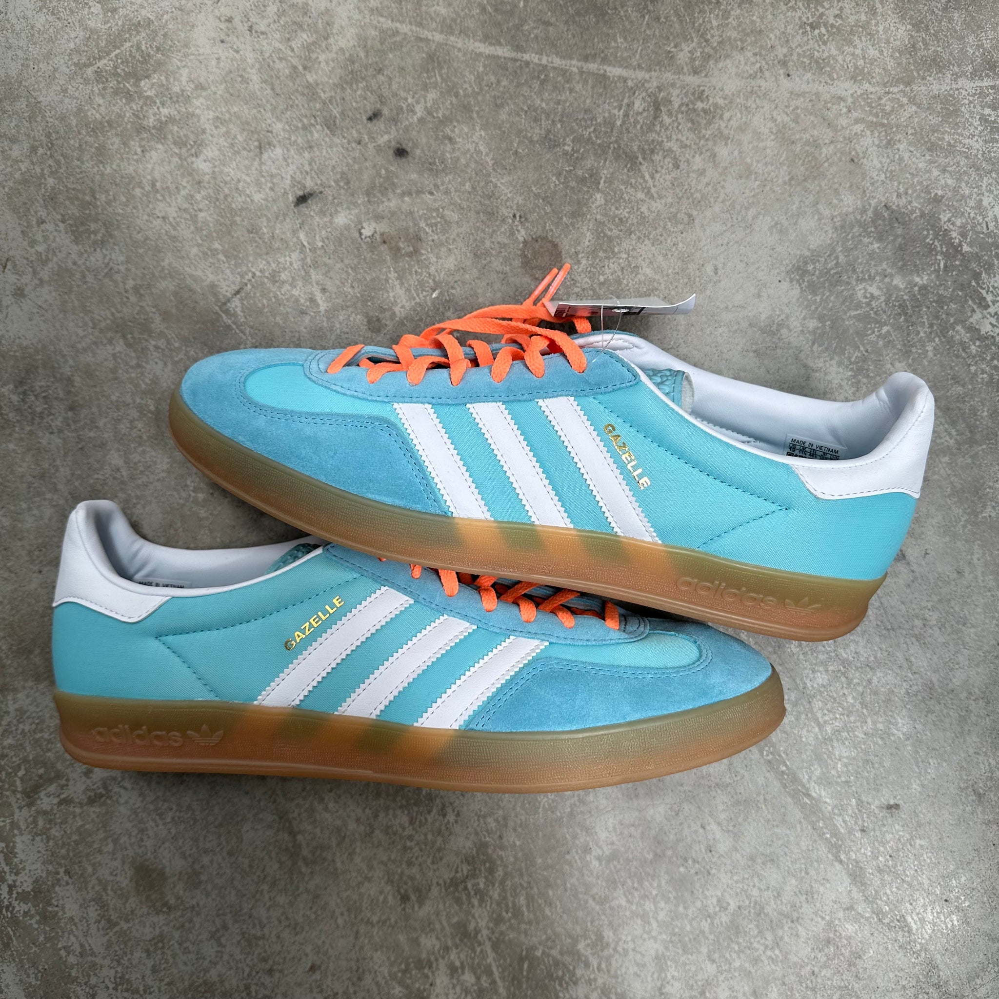 Adidas Gazelle Blue White Gum US12
