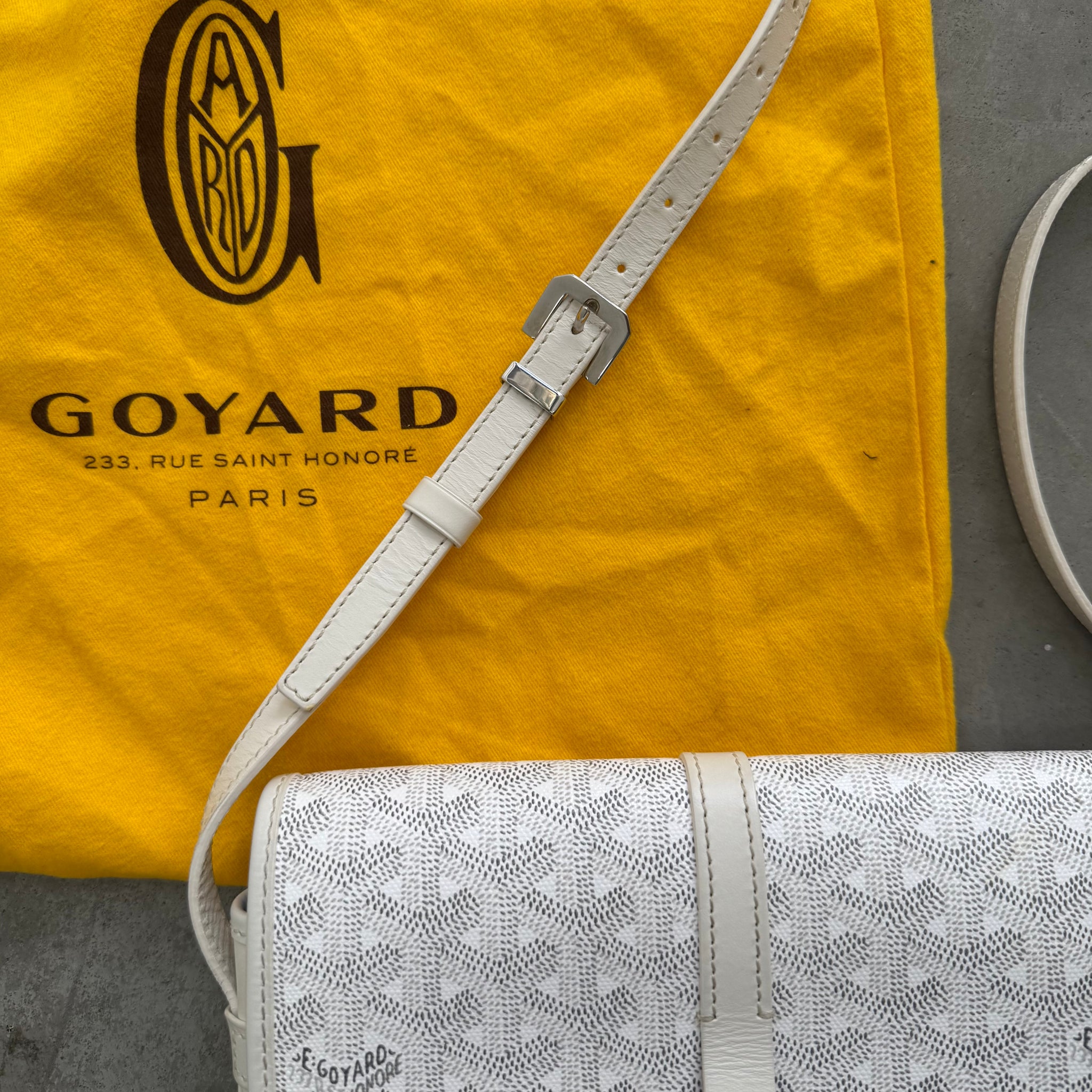 Goyard Belvedere PM Messenger Bag White