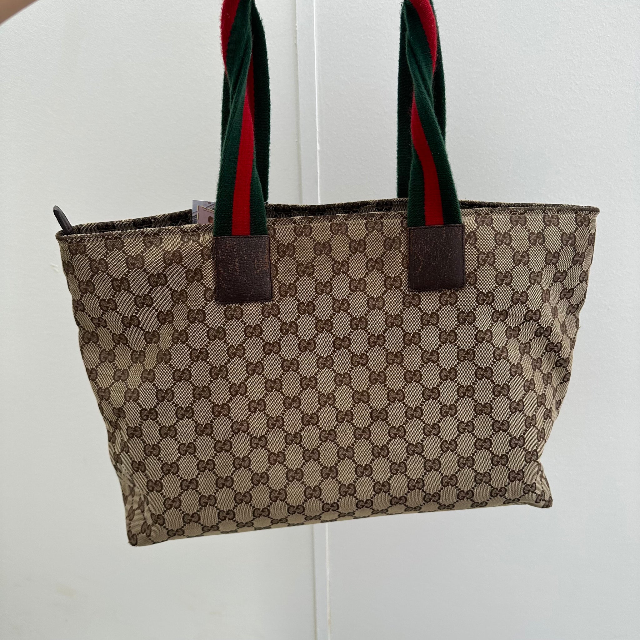 Gucci Stripe Strap Rectangle Tote Bag