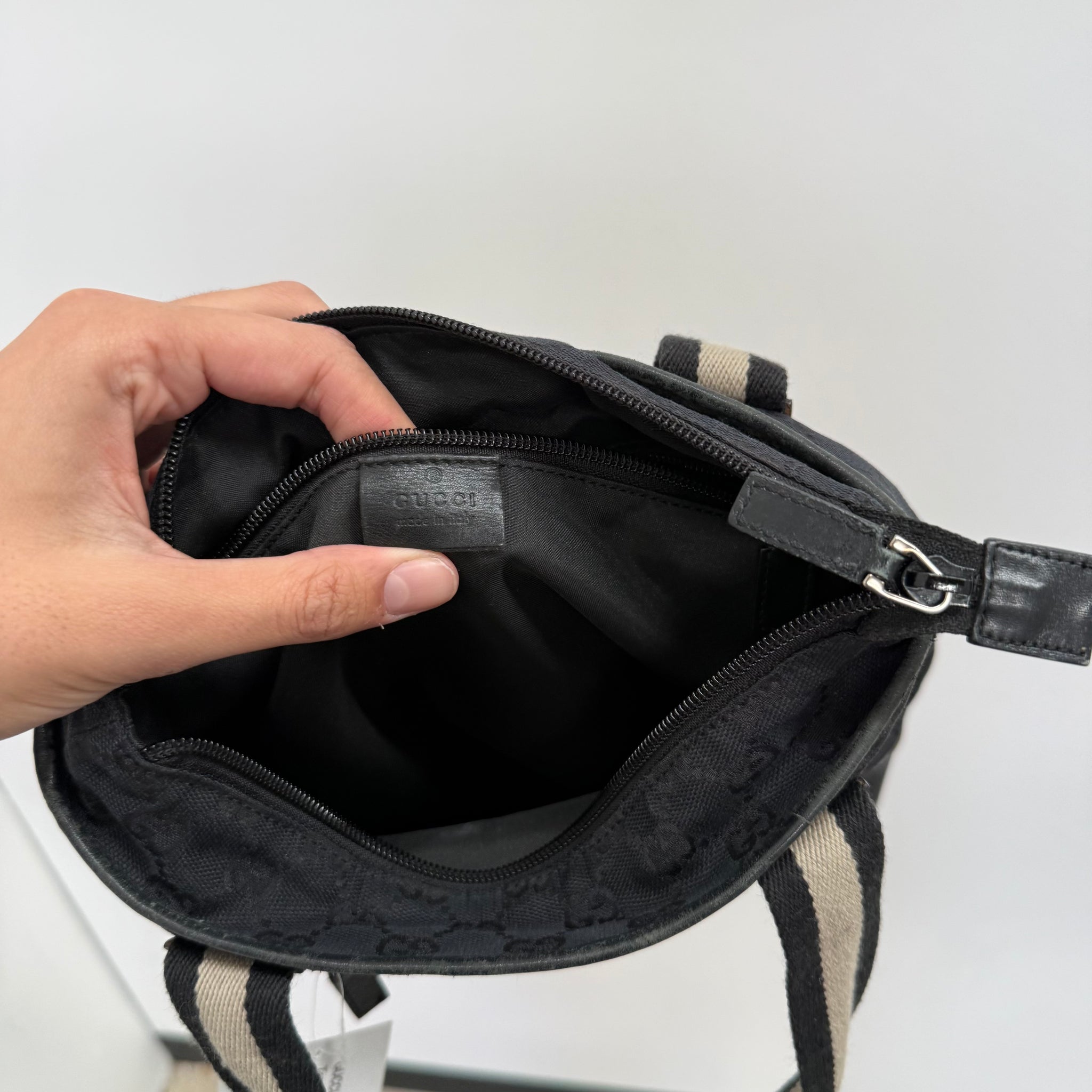 Gucci Front Pocket Black Tote Bag