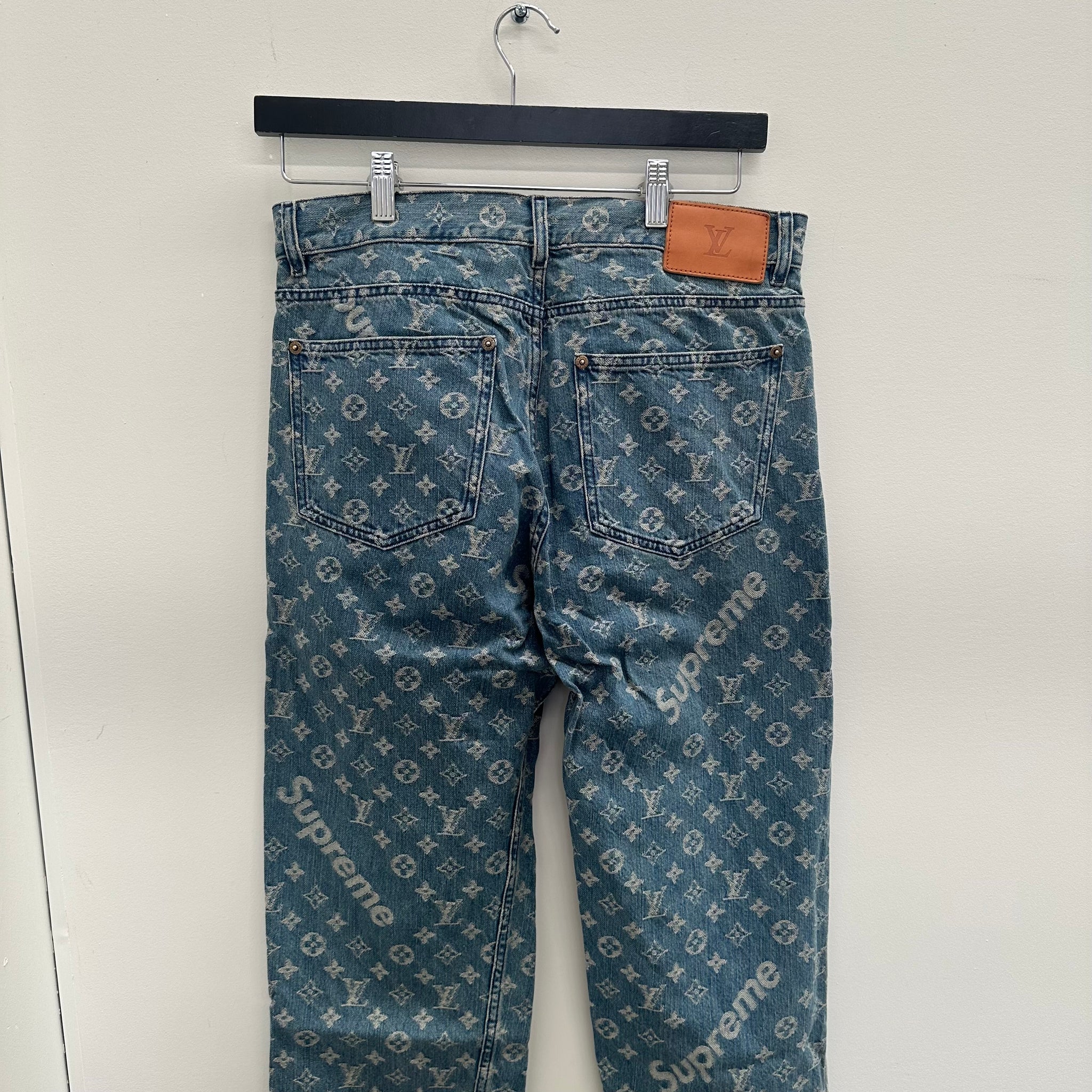 Supreme x Louis Vuitton Jacquard Denim 5-Pocket Jean Blue Supreme x Louis Vuitton Jacquard Denim 5-Pocket Jean Blue