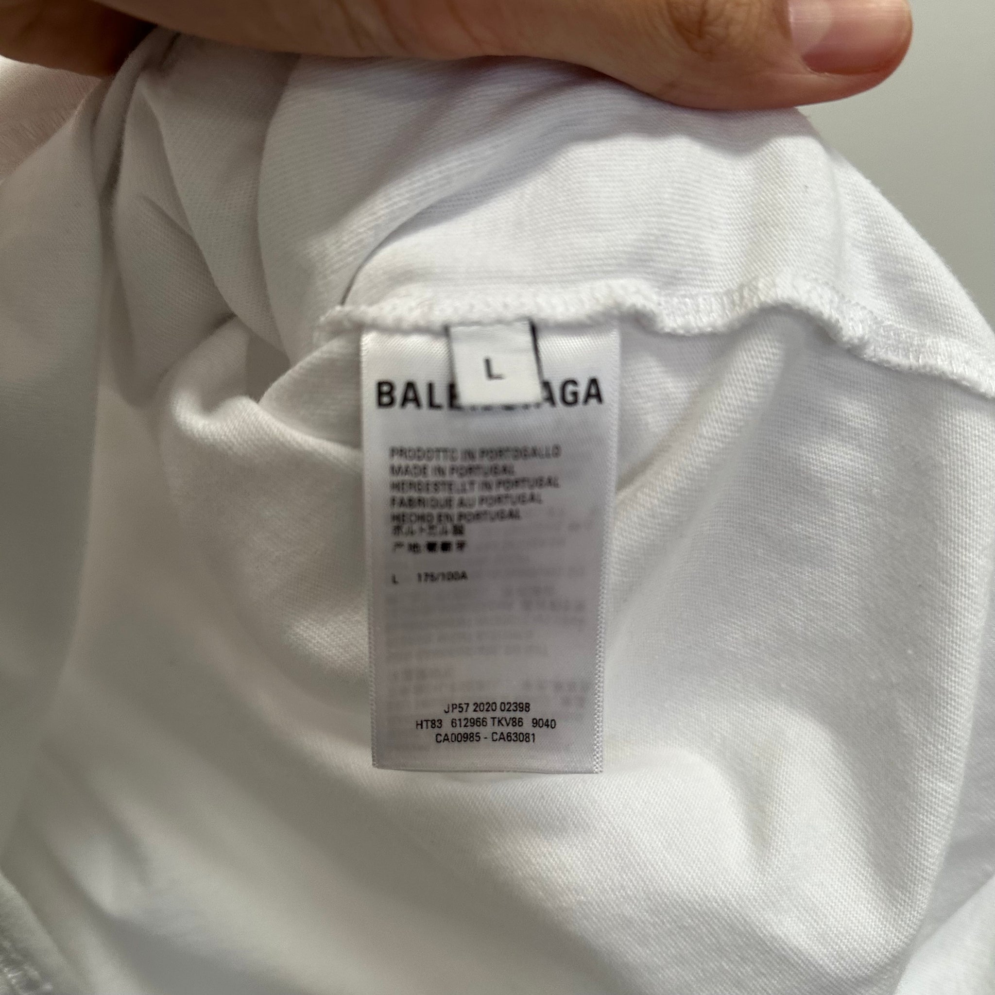 Balenciaga Corporate Logo Tshirt White (Size L)