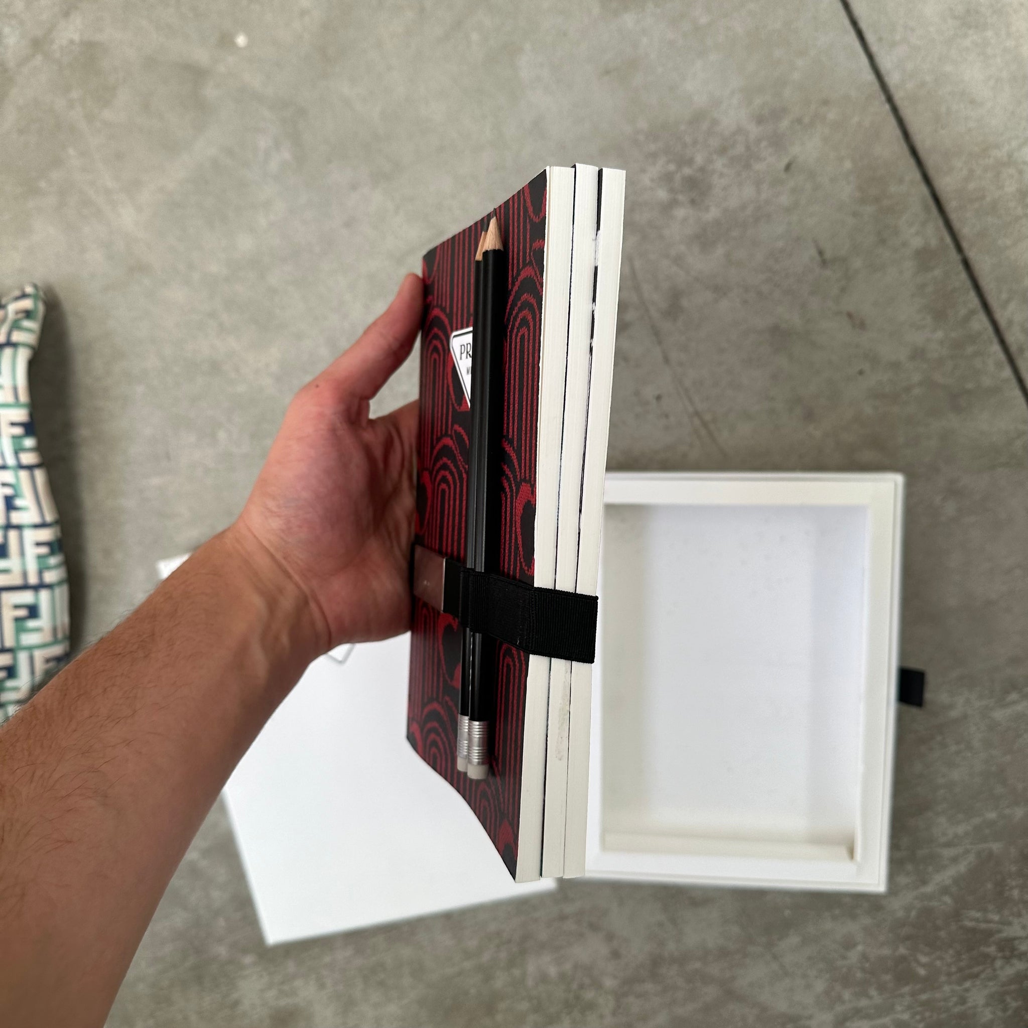 Prada Notebook Set of 3 Pencil Set