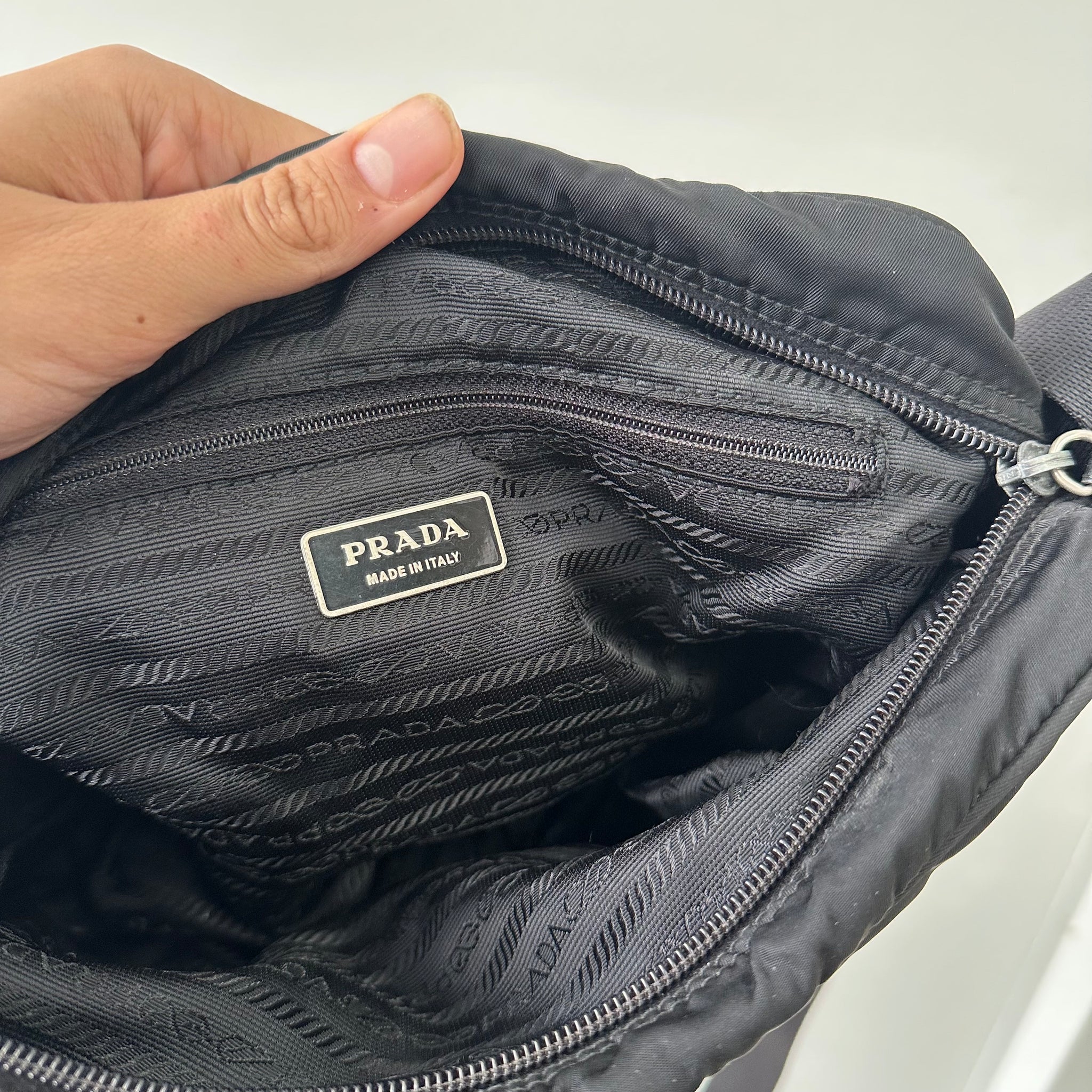 Prada Cross Body Messenger Bag Black
