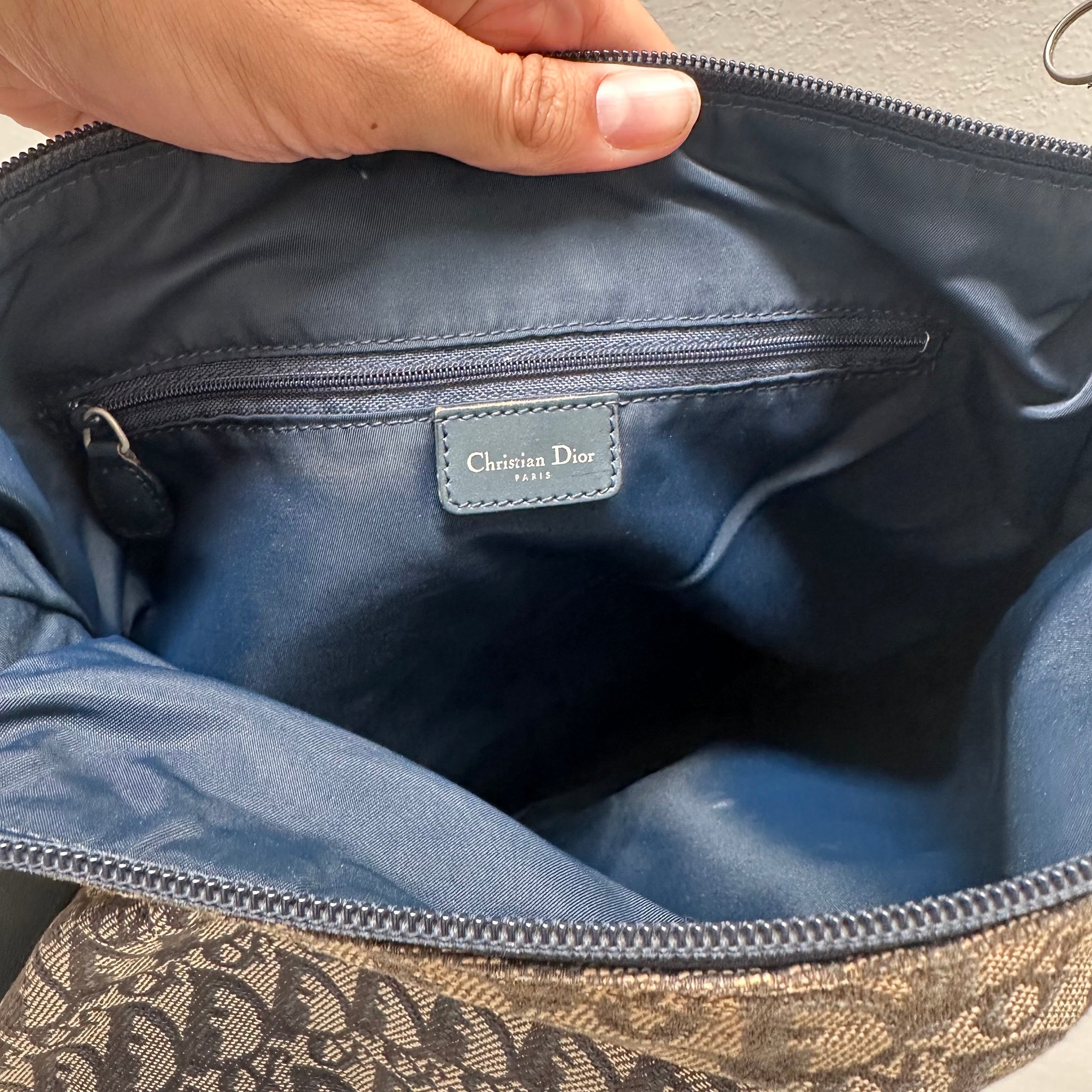 Dior Canvas and Leather Crossbody Messenger Bag