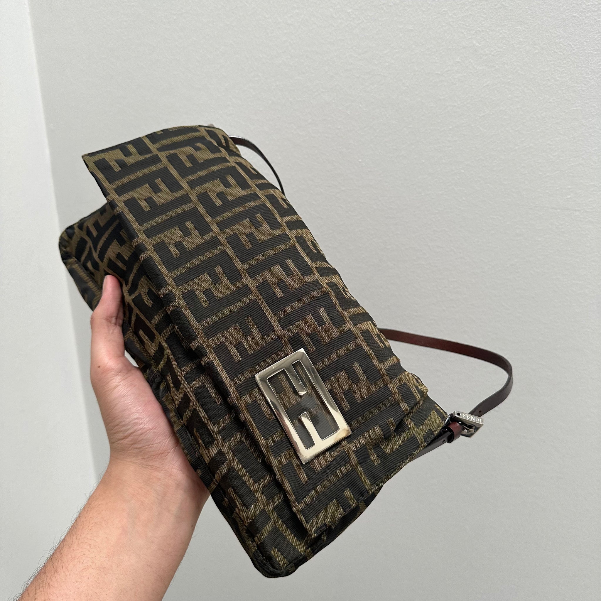 Fendi Zucca Baguette Pochette Bag