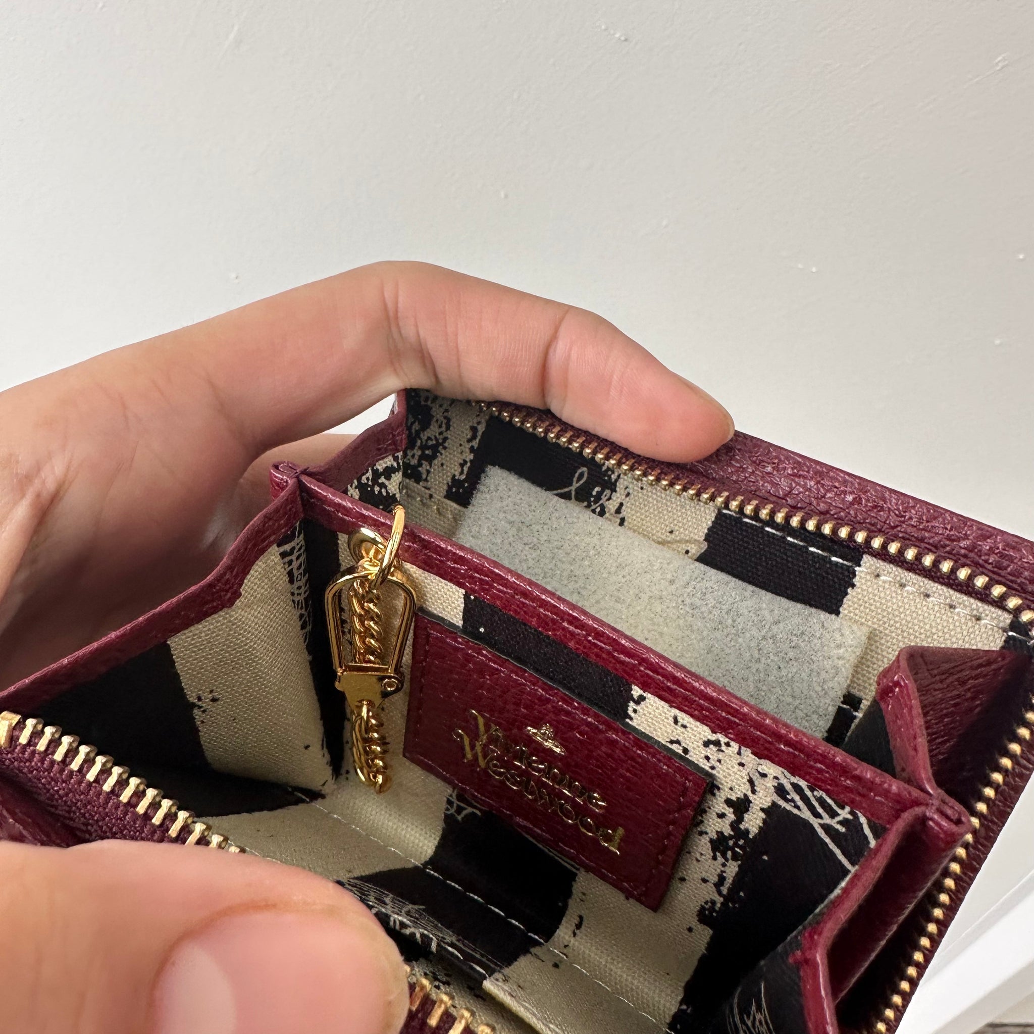 Vivienne Westwood Zip Around Red Wallet
