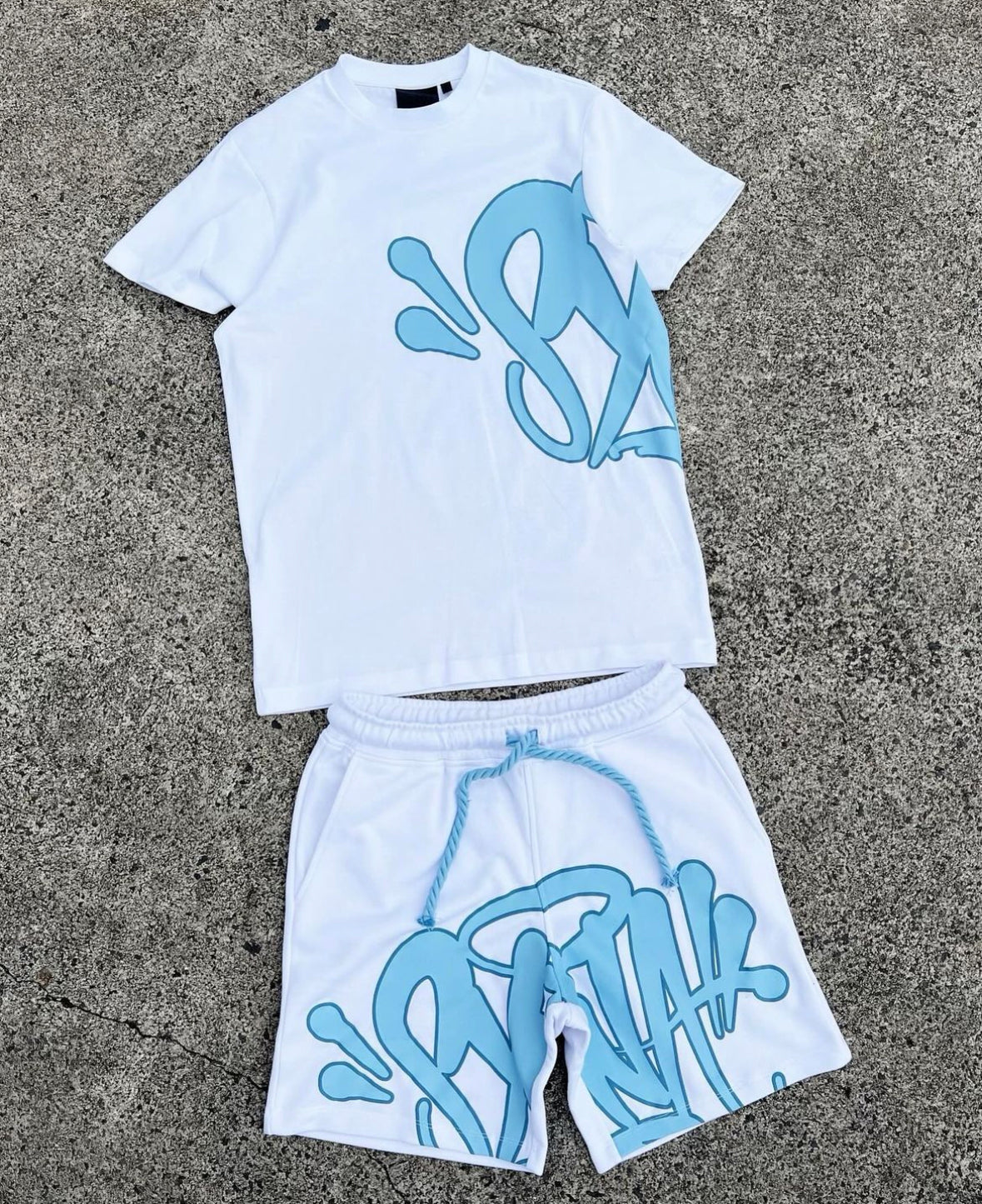 Syna World Tee and Short Set - White Blue (Australia Exclusive)