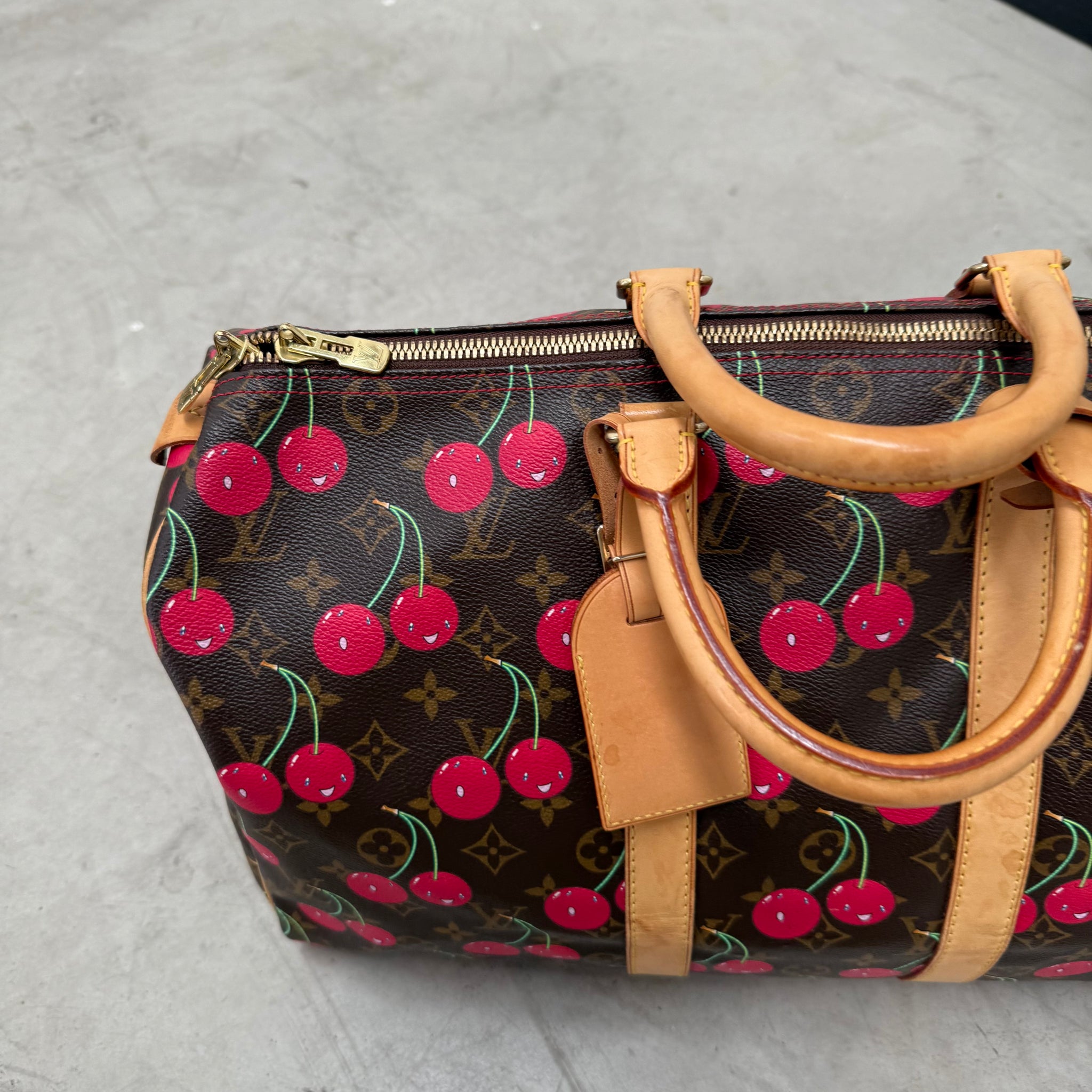Louis Vuitton Takashi Murakami Keepall Cherry 45