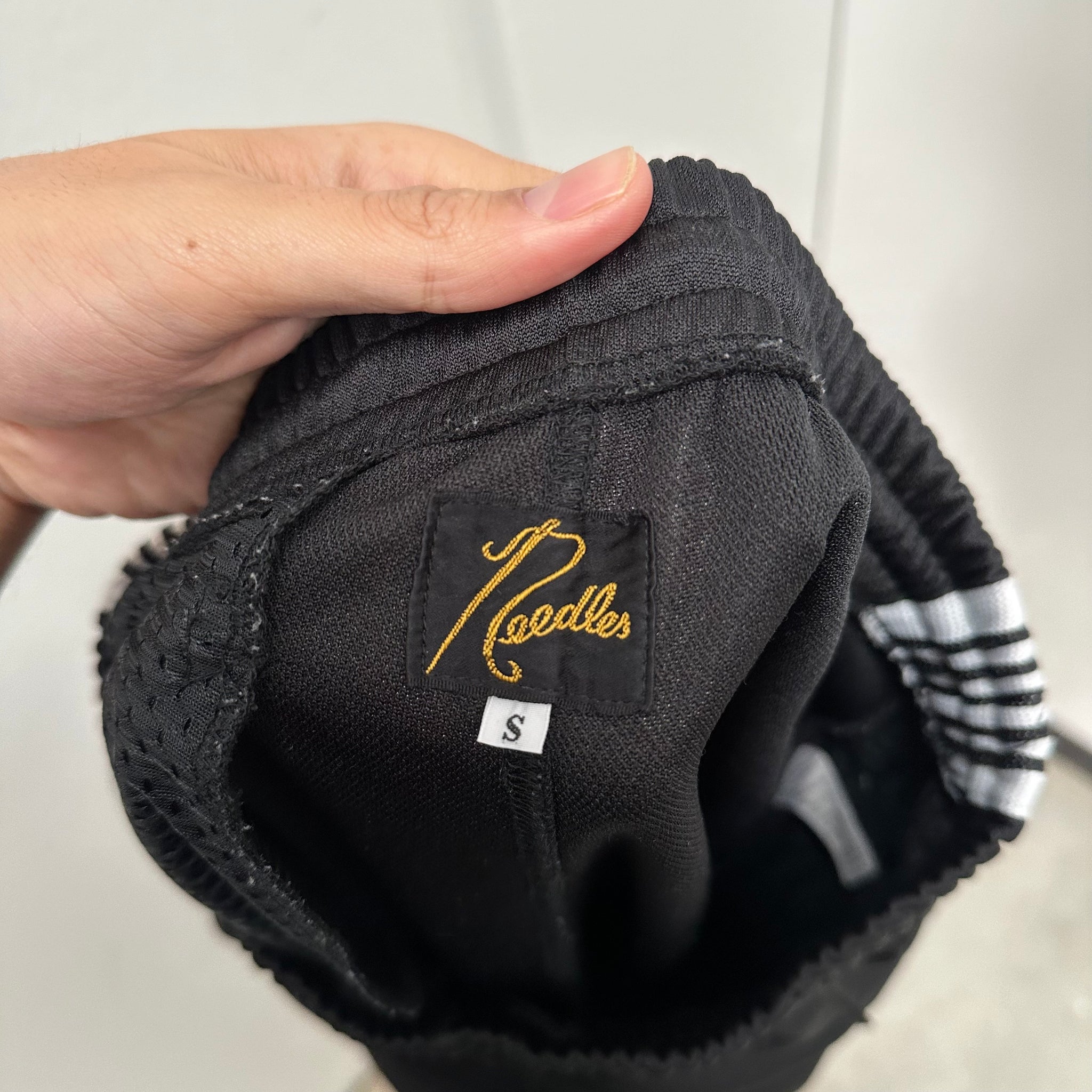 Needles Narrow Track Pant Black/White (Size S)