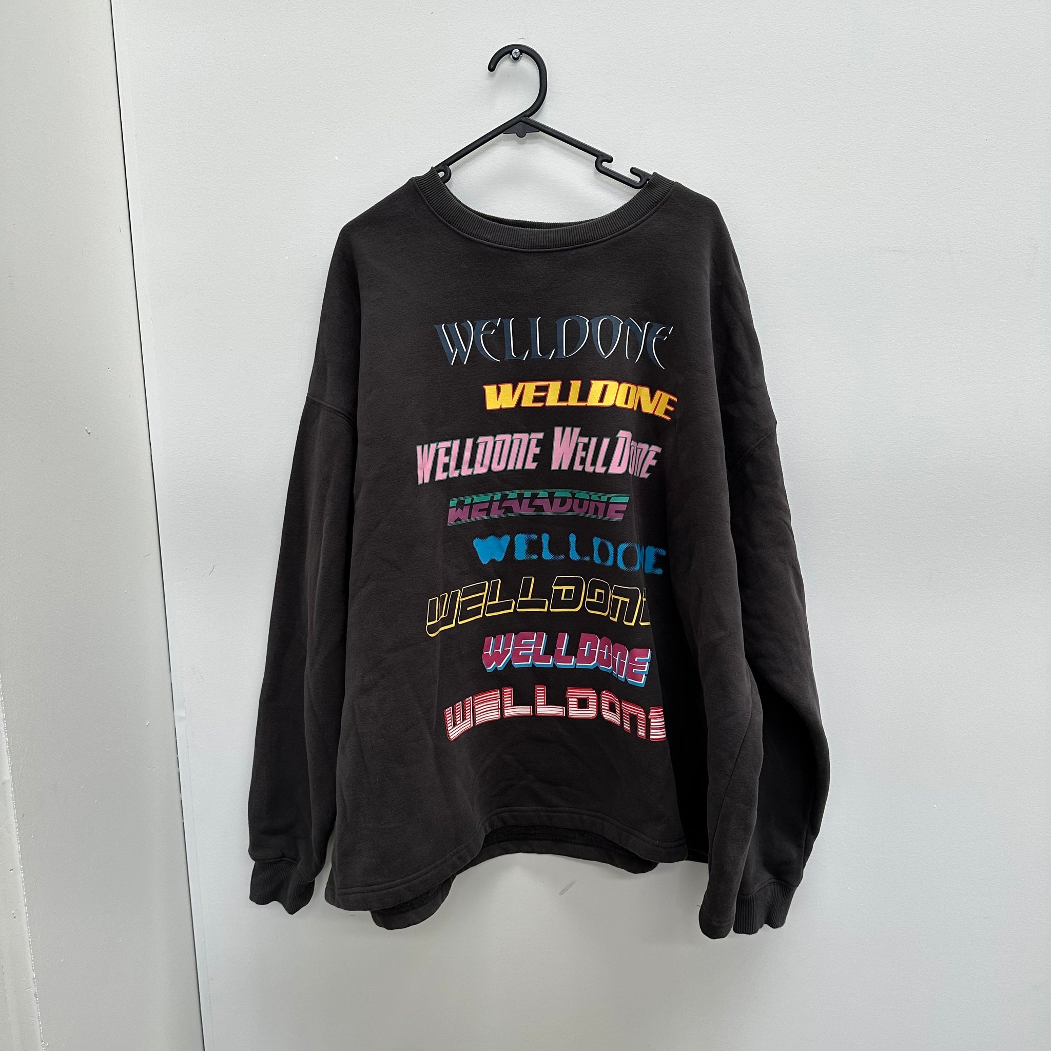 We11Done Gray Graphic Sweatshirt (Fits L-XL)
