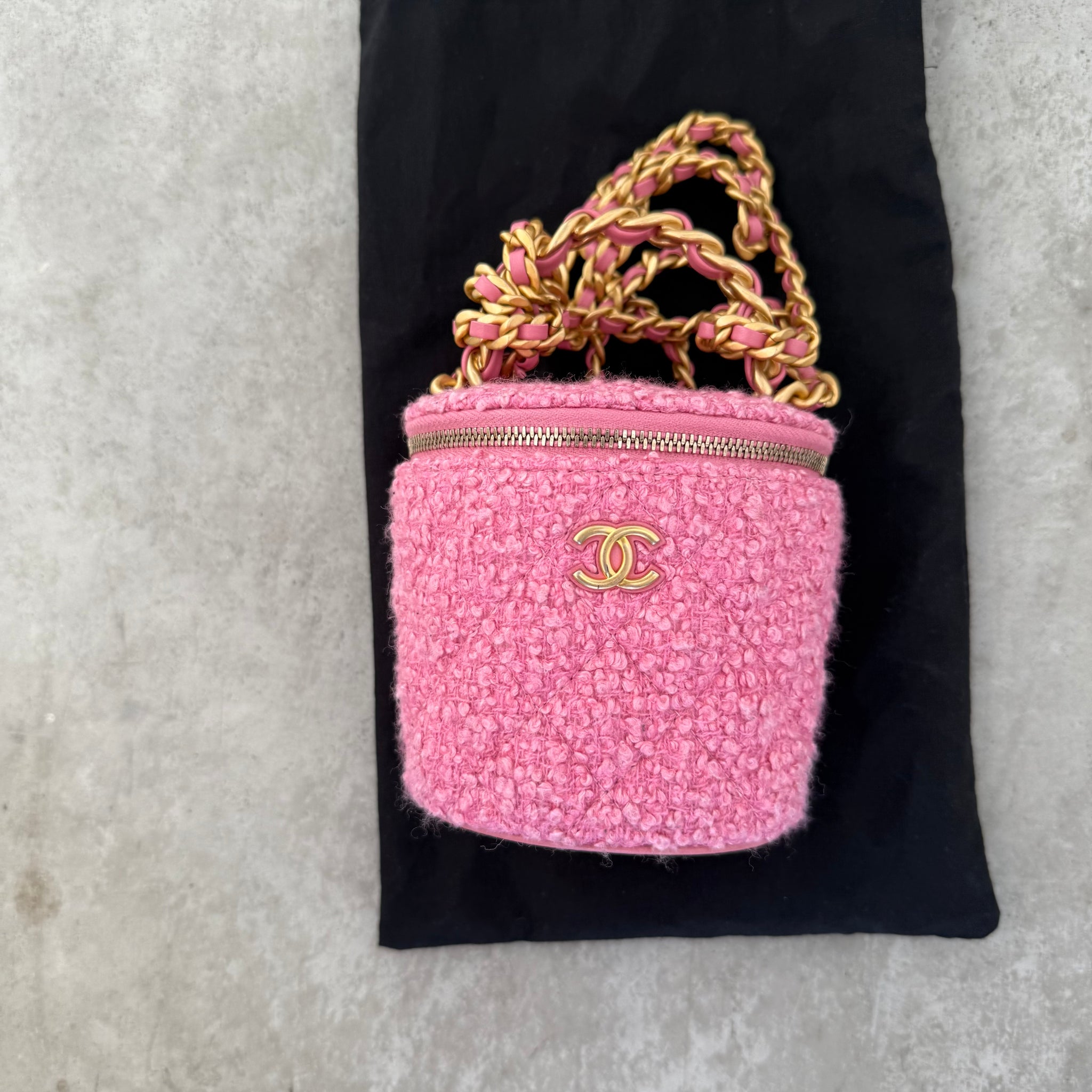 Chanel Pink Vanity Case with Long Strap