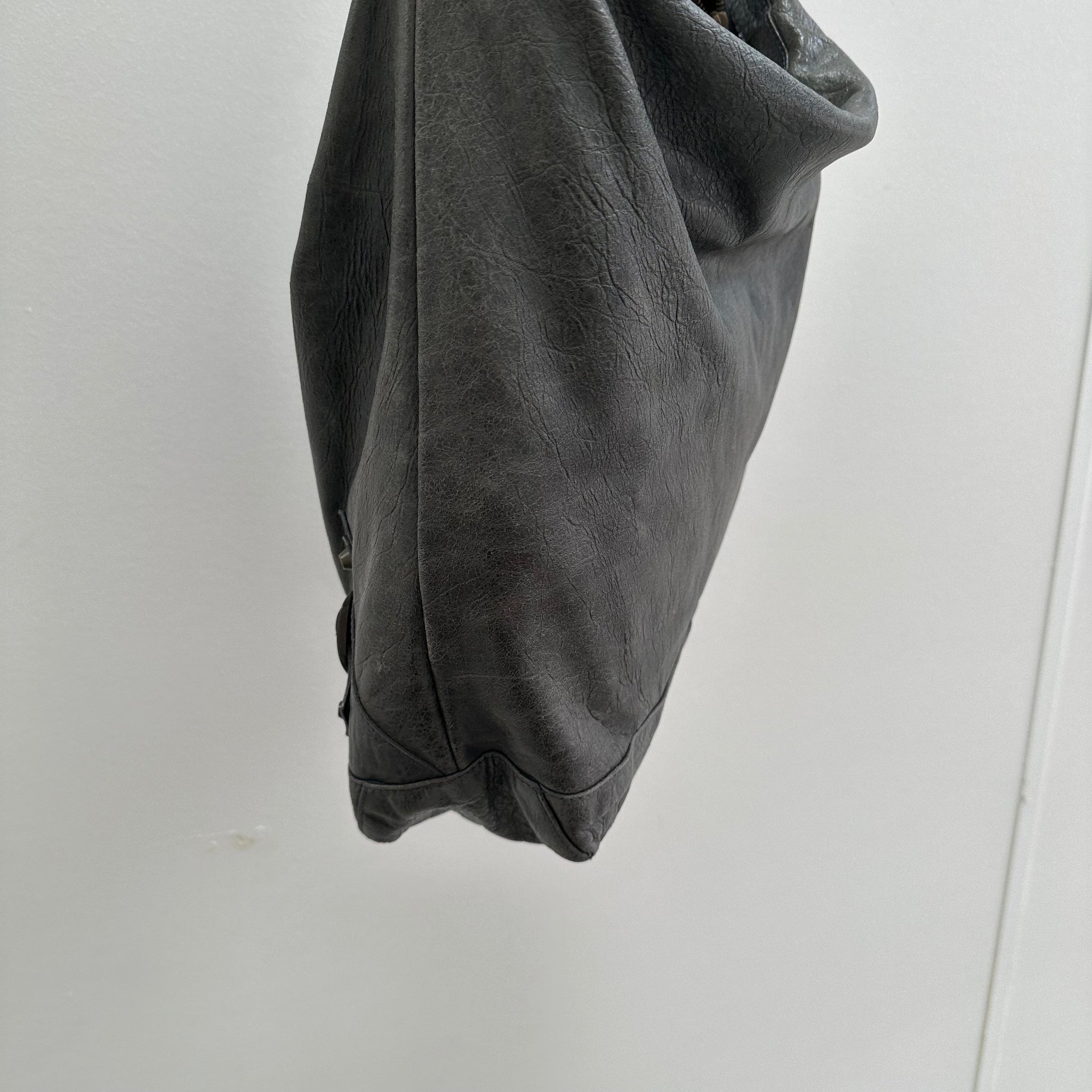 Balenciaga The Day Editors Shoulder Bag Grey