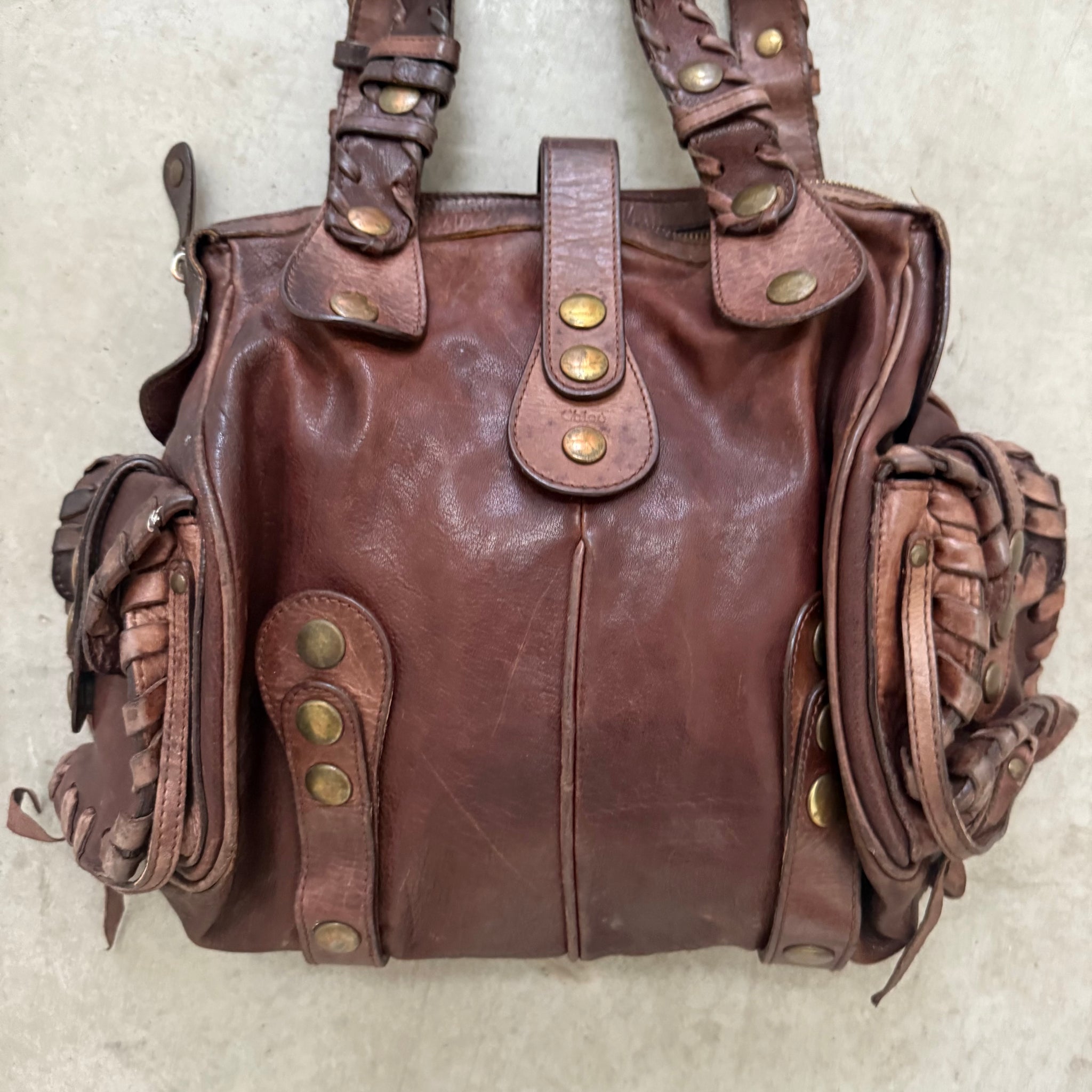 Chloe Silverado Shoulder Bag Brown Leather