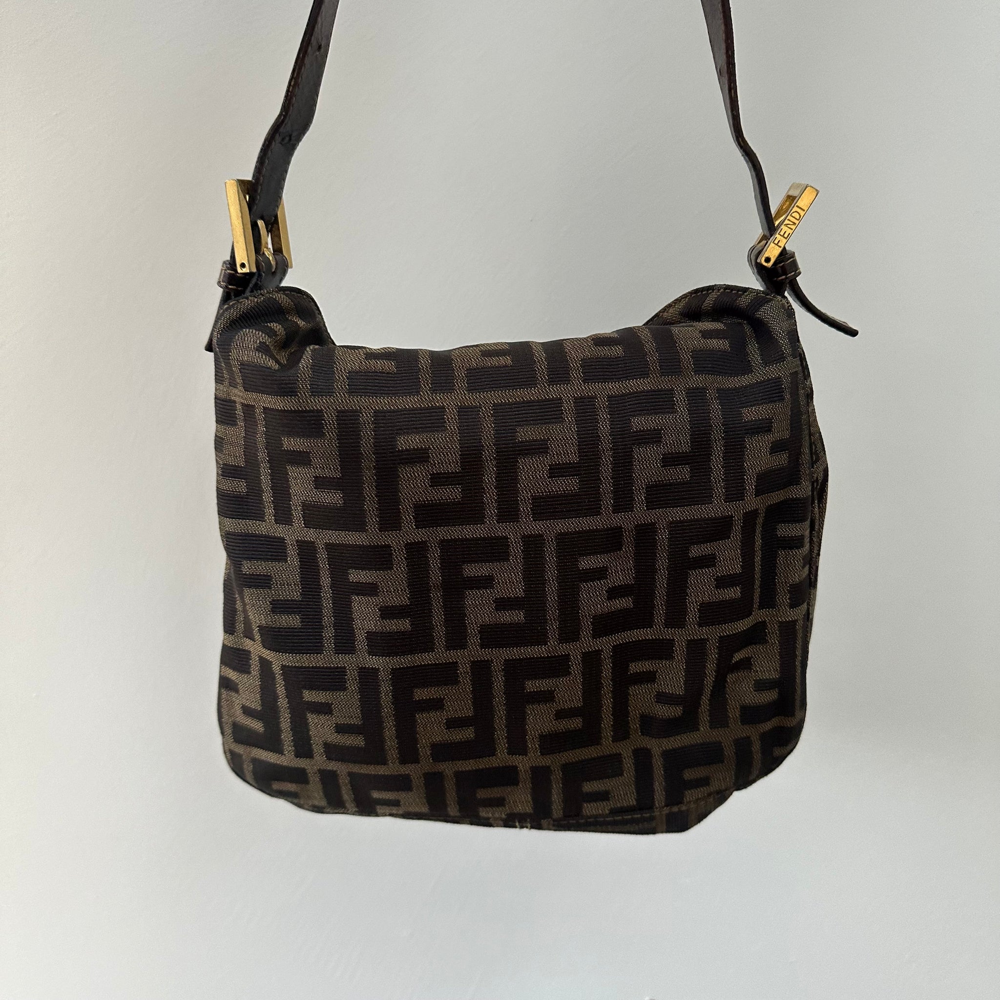Fendi Zucca Print Mamma Baguette Bag