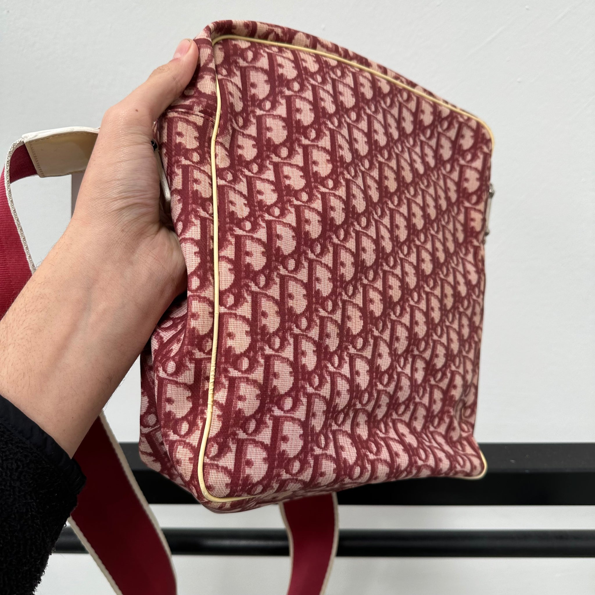 Dior Oblique Trotter Crossbody Bag Red
