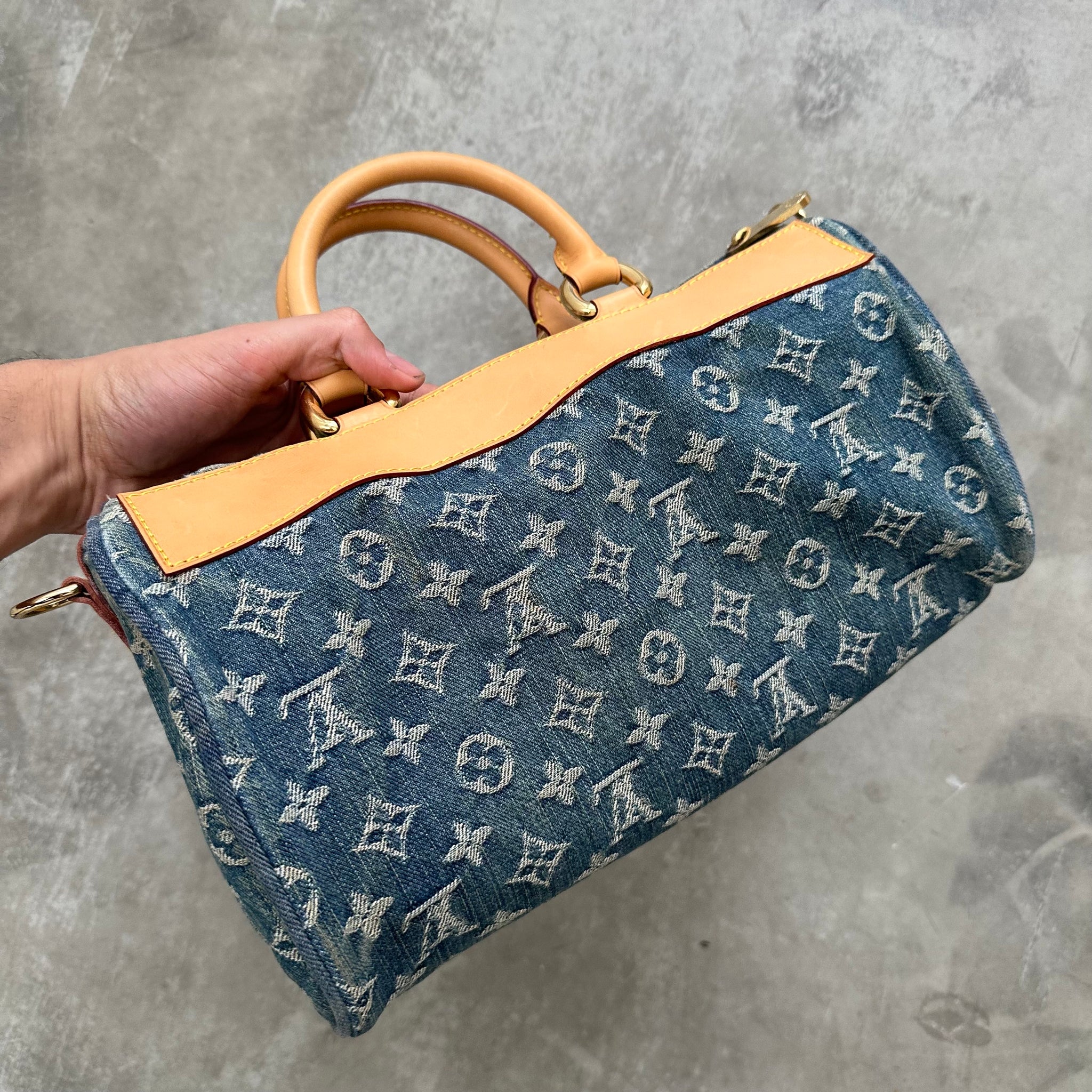 Louis Vuitton Monogram Denim Neo Speedy Blue