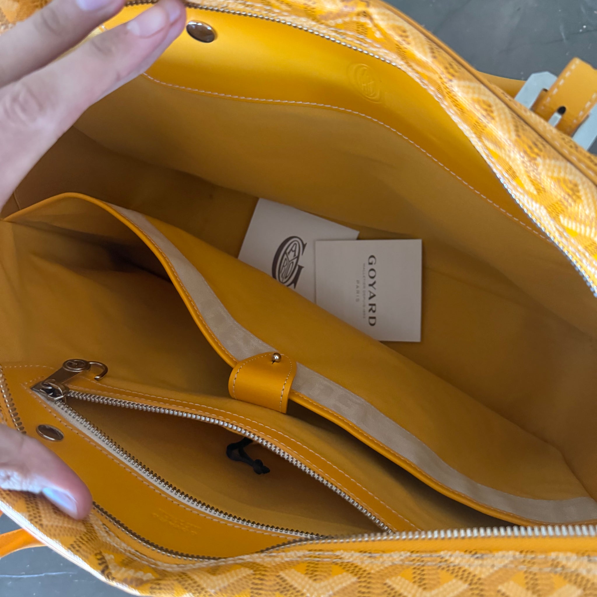 Goyard Ambassade Briefcase Bag Yellow