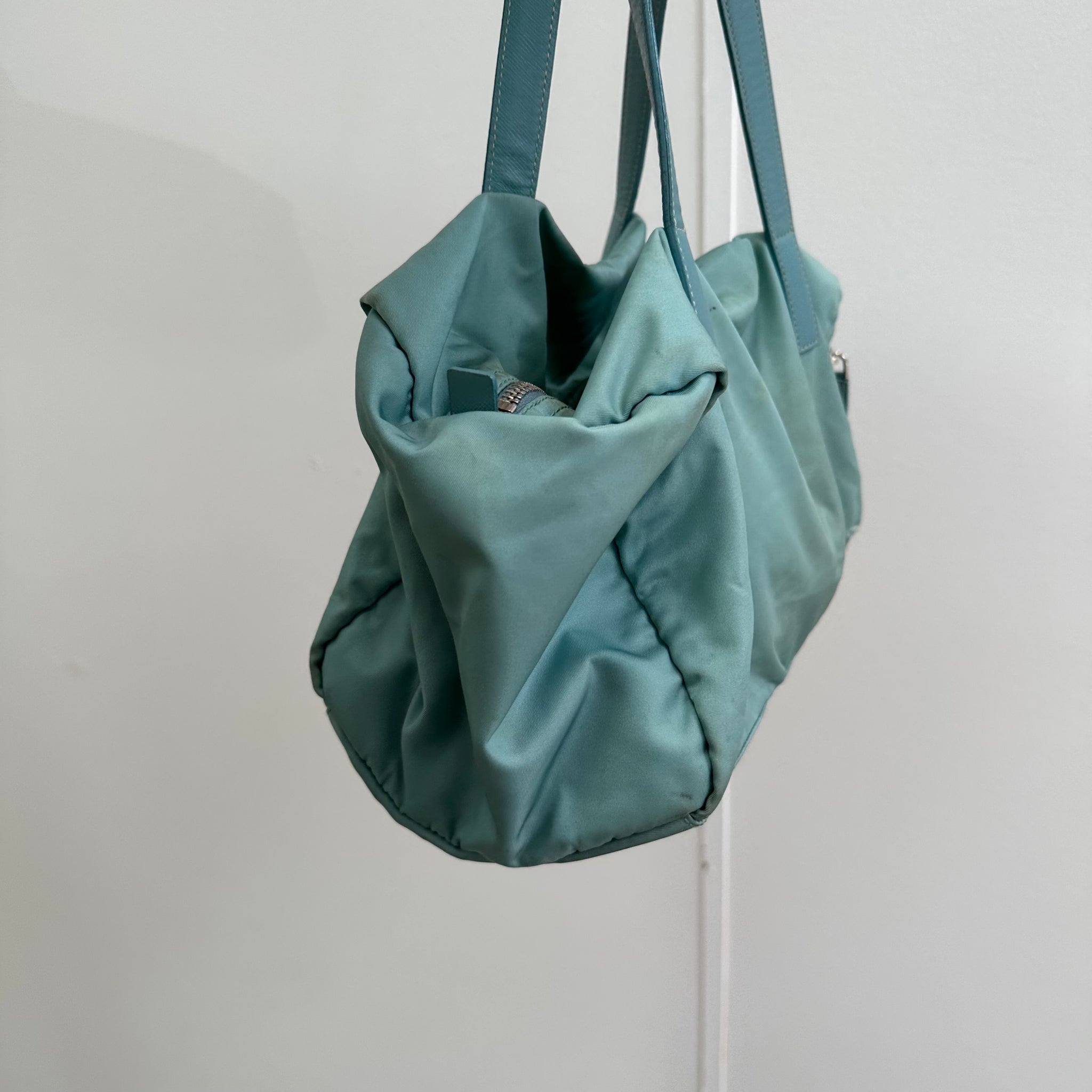 Prada Light Blue Mini Duffle Bag