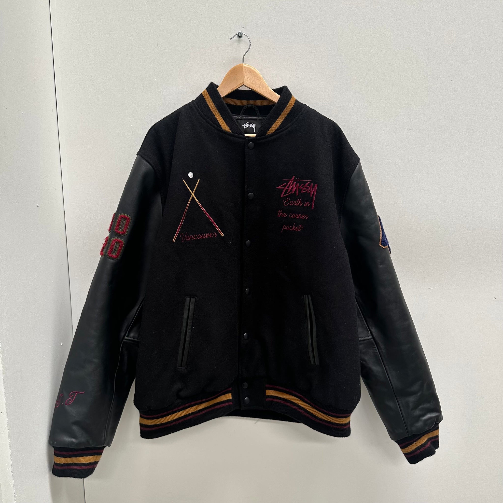Stussy 40th Anniversary IST 8 Ball Varsity Jacket (Size XXL)
