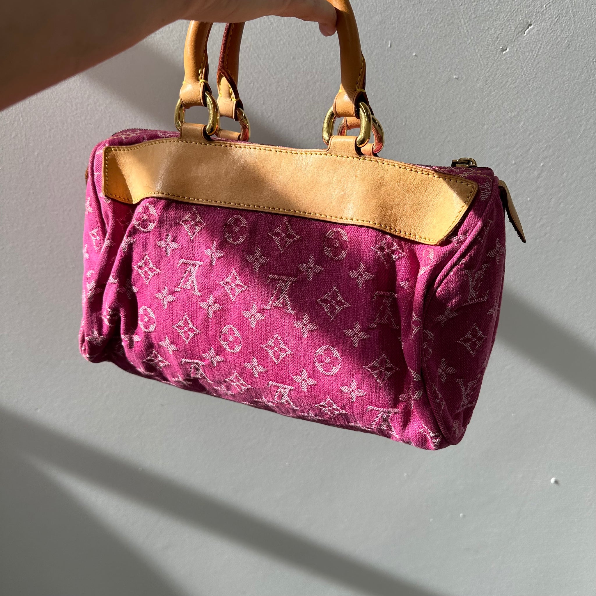 Louis Vuitton Pink Denim Monogram Denim Neo Speedy Bag