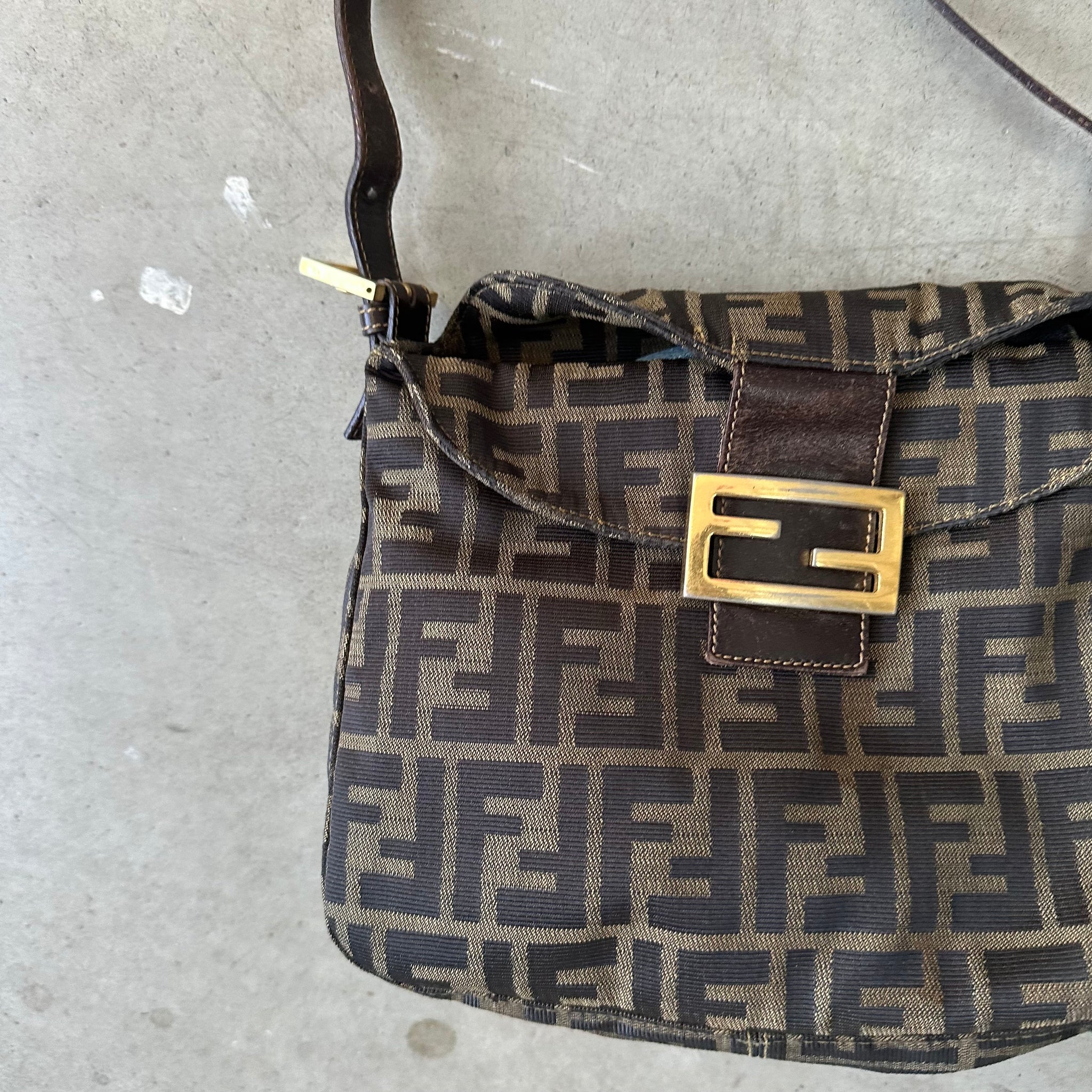 Fendi Zucca Print Mamma Baguette Bag
