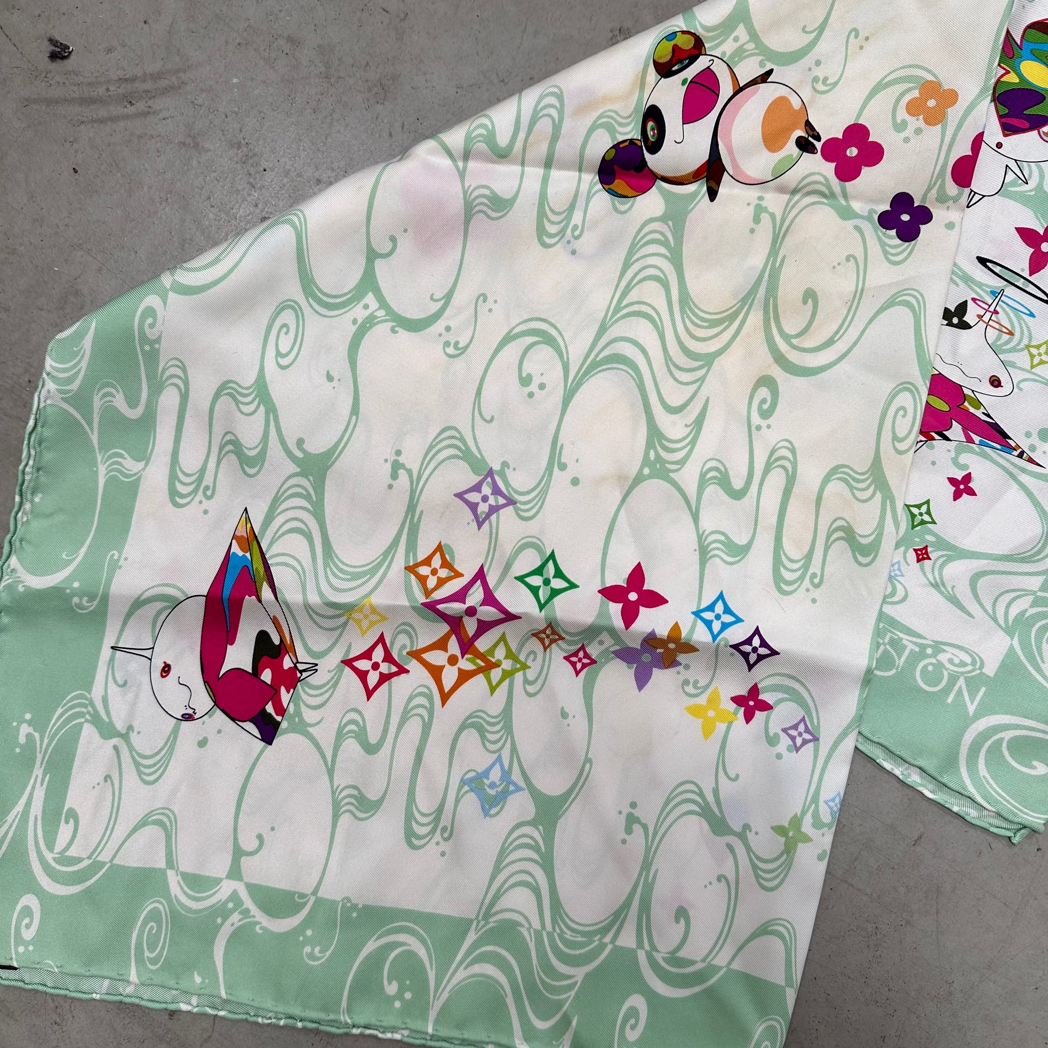 Louis Vuitton Murakami Scarf Green