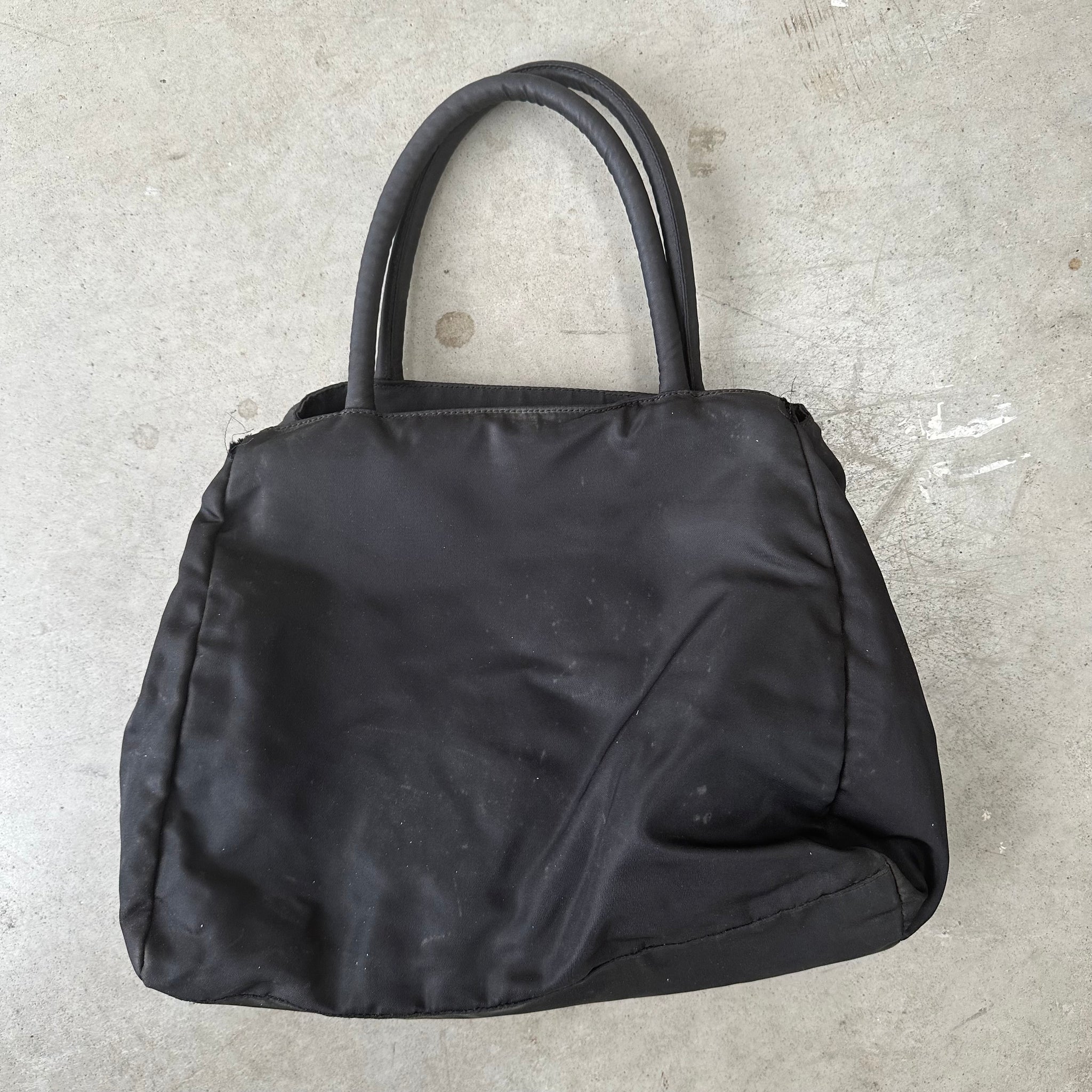 Prada Nylon Black Handle Bag