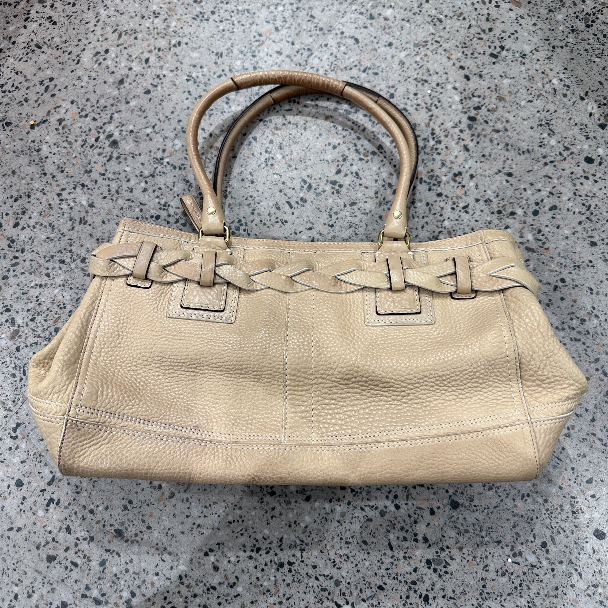 Coach Beige Leather Bag