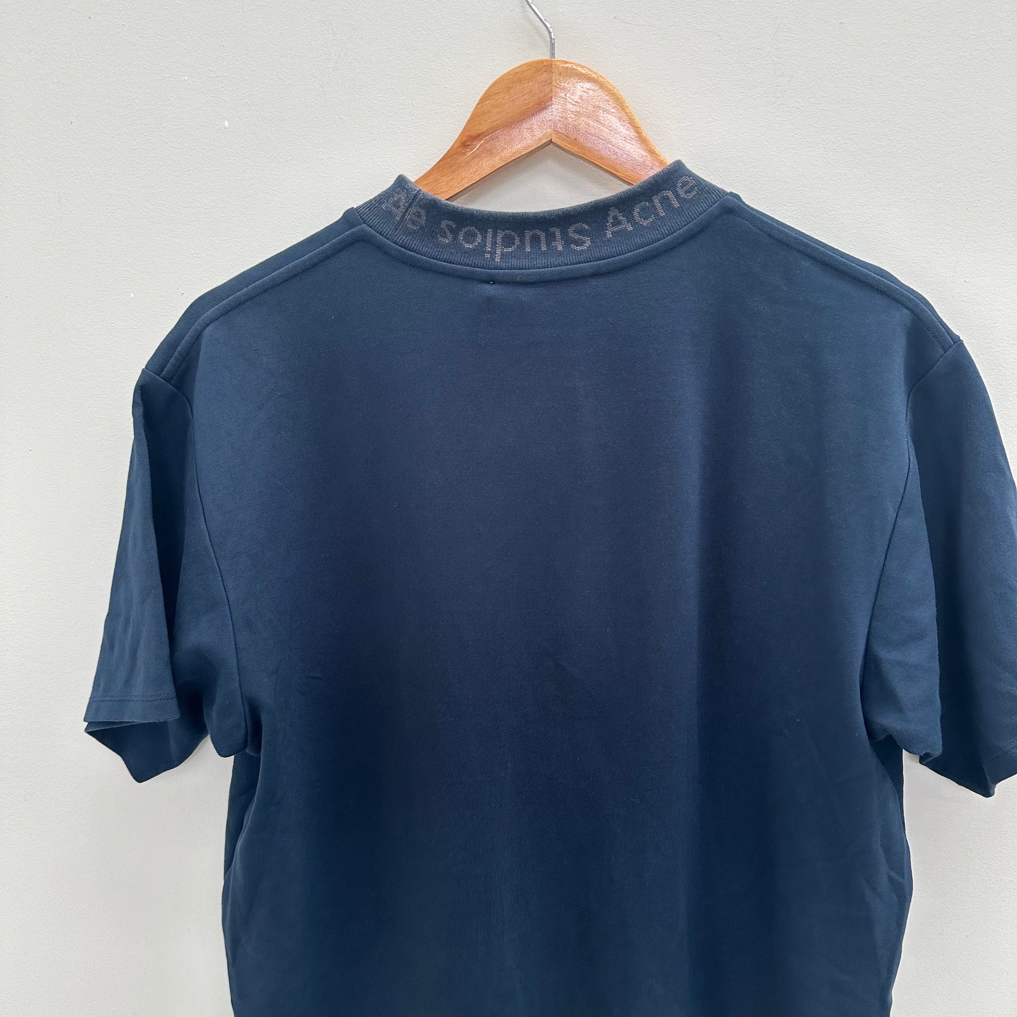 Acne Studios Collar Logo Navy T-Shirt (Size M)