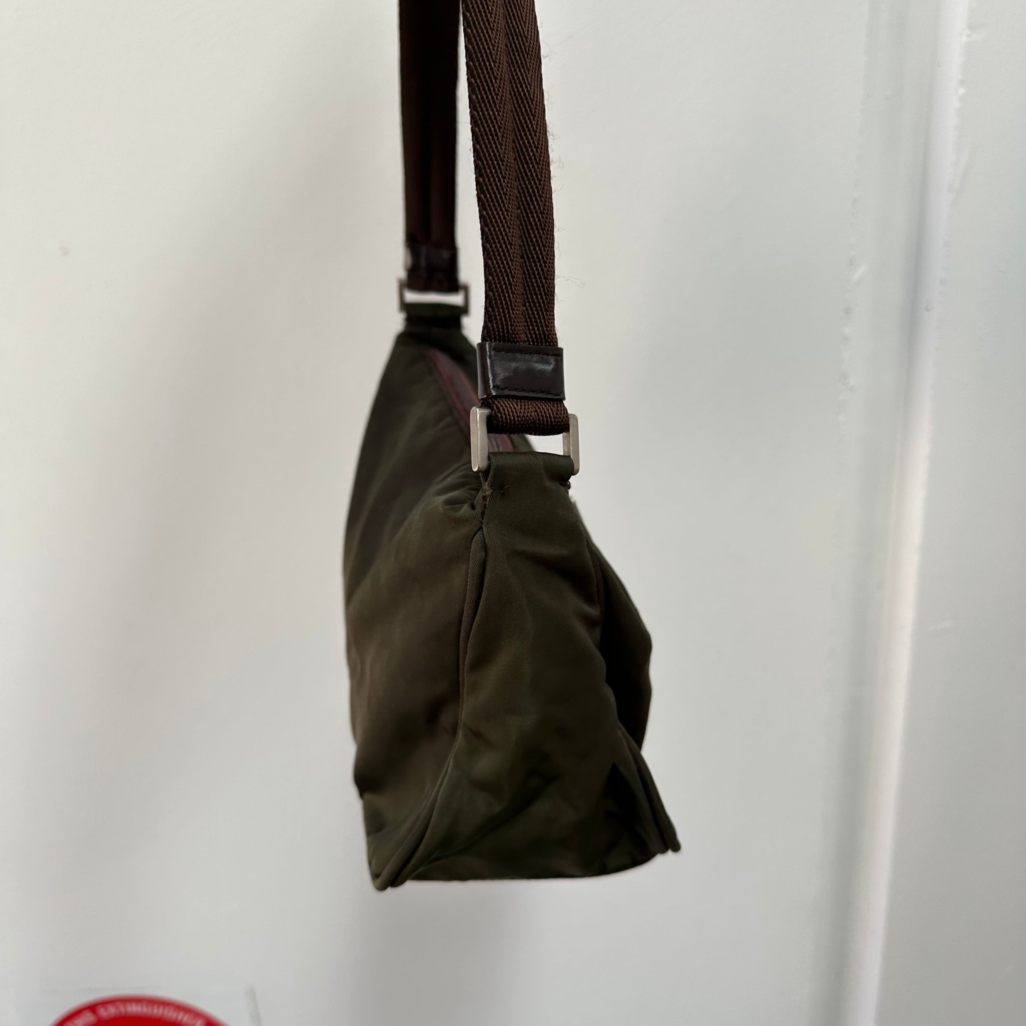 Prada Nylon Shoulder Bag Green