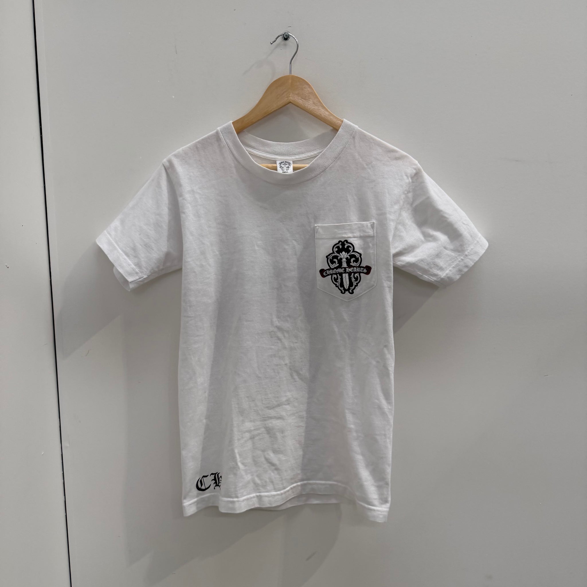Chrome Hearts White Dagger Pocket T Shirt (Size S)
