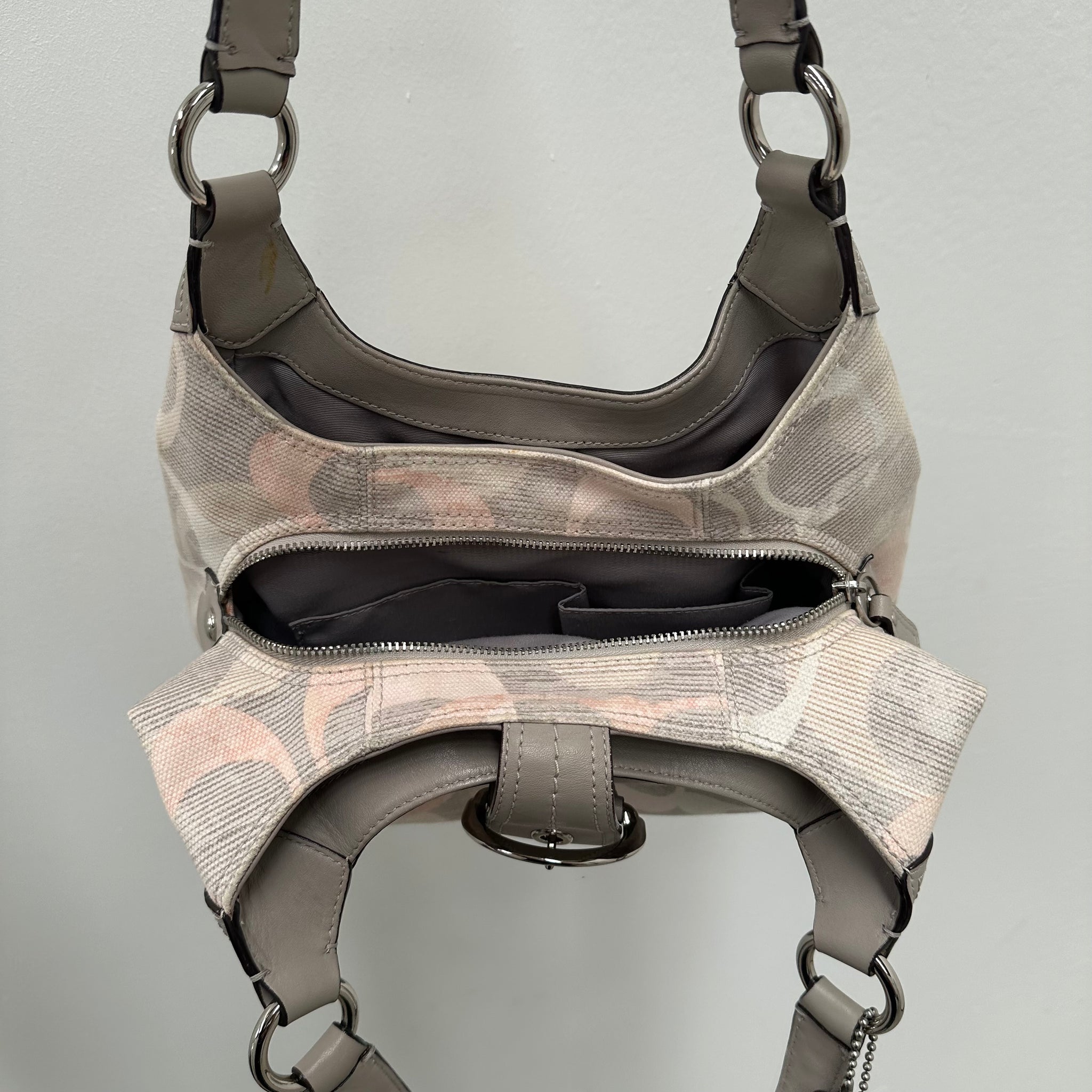 Coach Tri Colour Logo Print Double Strap Shoulder Bag
