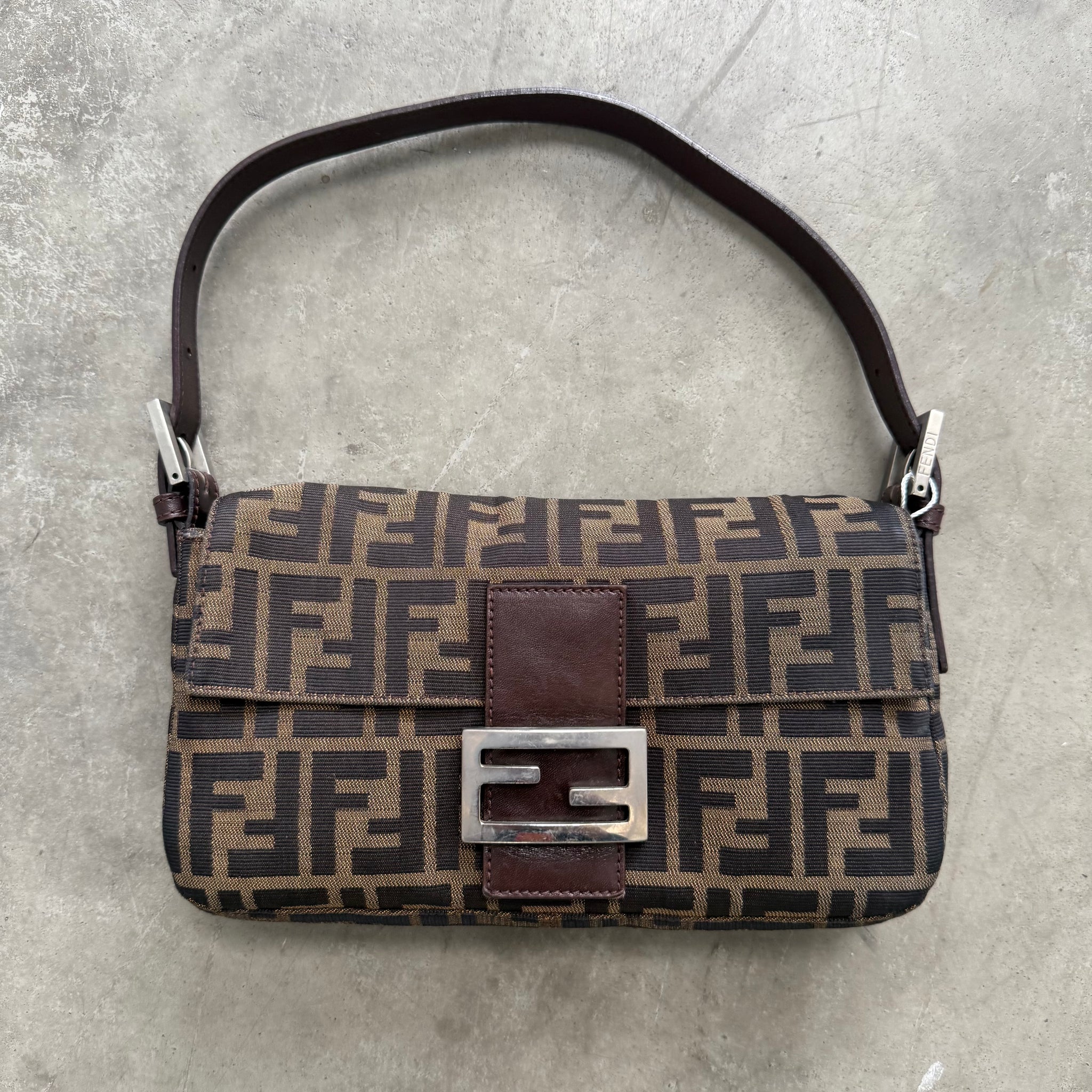 Fendi Zucca Print Baguette Bag