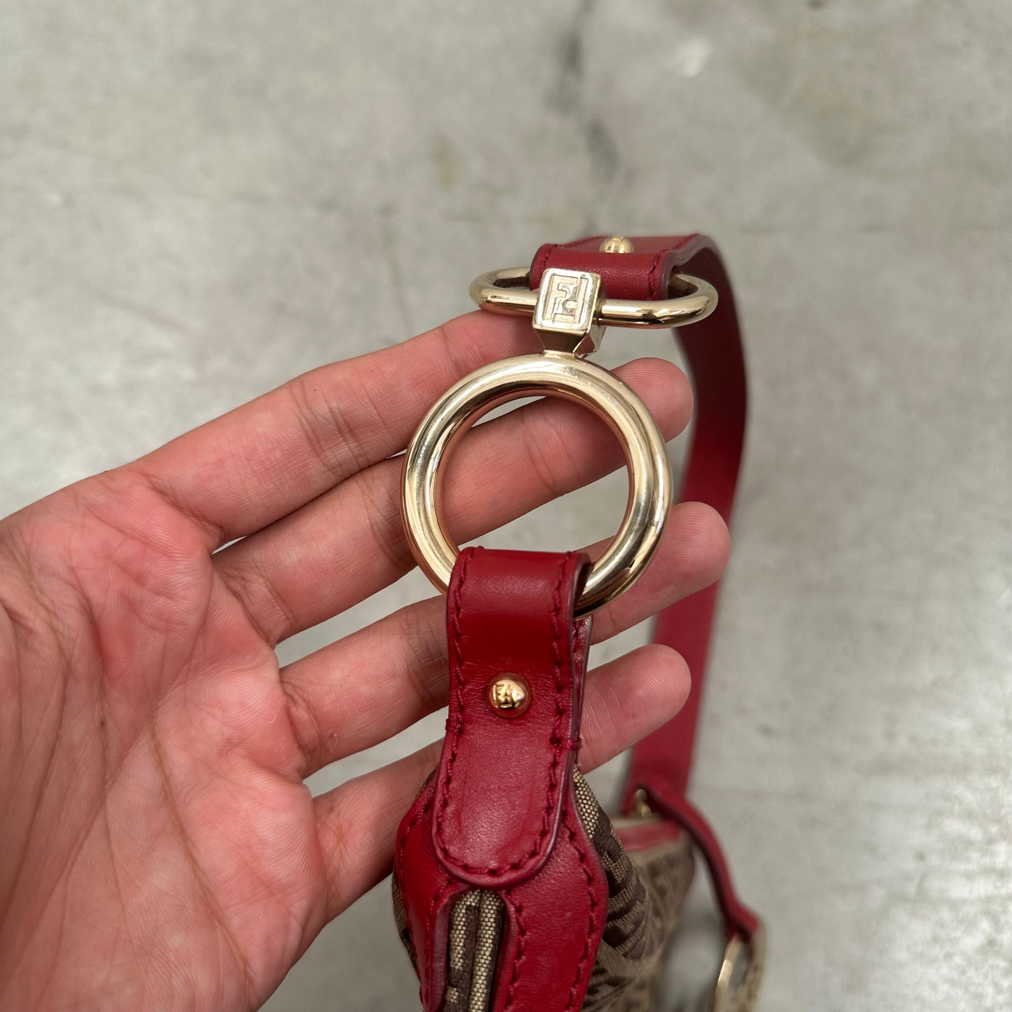 Fendi Red Zucchino Chef Mini Shoulder Bag